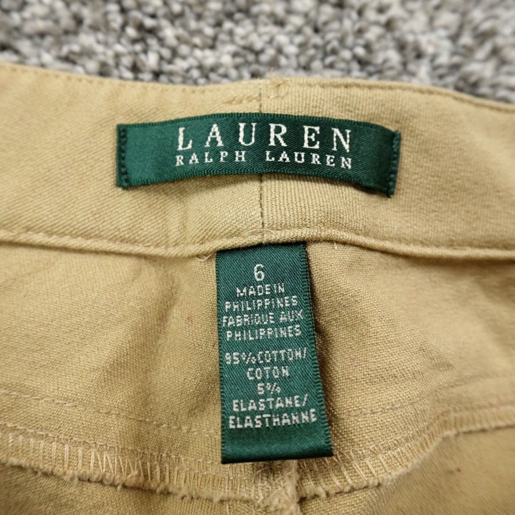 Ralph Lauren Ralph Lauren Pants Womens 6 Beige Chino Trousers Low Rise Stretch Preppy Size 28" / US 6 / IT 42 - 7 Thumbnail