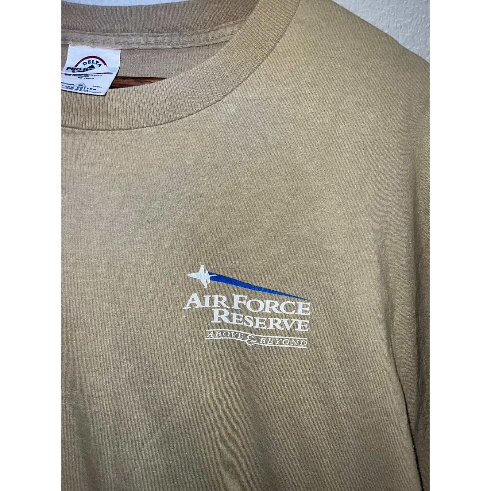 Delta Vintage Air Force Reserve Shirt Above & Beyond Tour Brown XL Size US XL / EU 56 / 4 - 3 Thumbnail