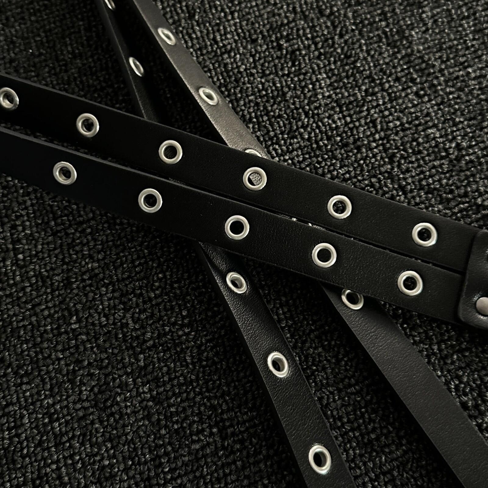 Other Cross Cutout Split Dual Belt | Punk Black Design Size ONE SIZE - 2 Thumbnail