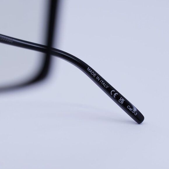 Saint Laurent Paris Saint Laurent SL474 006 Sunglasses Shiny Black Square Frame Size ONE SIZE - 8 Thumbnail
