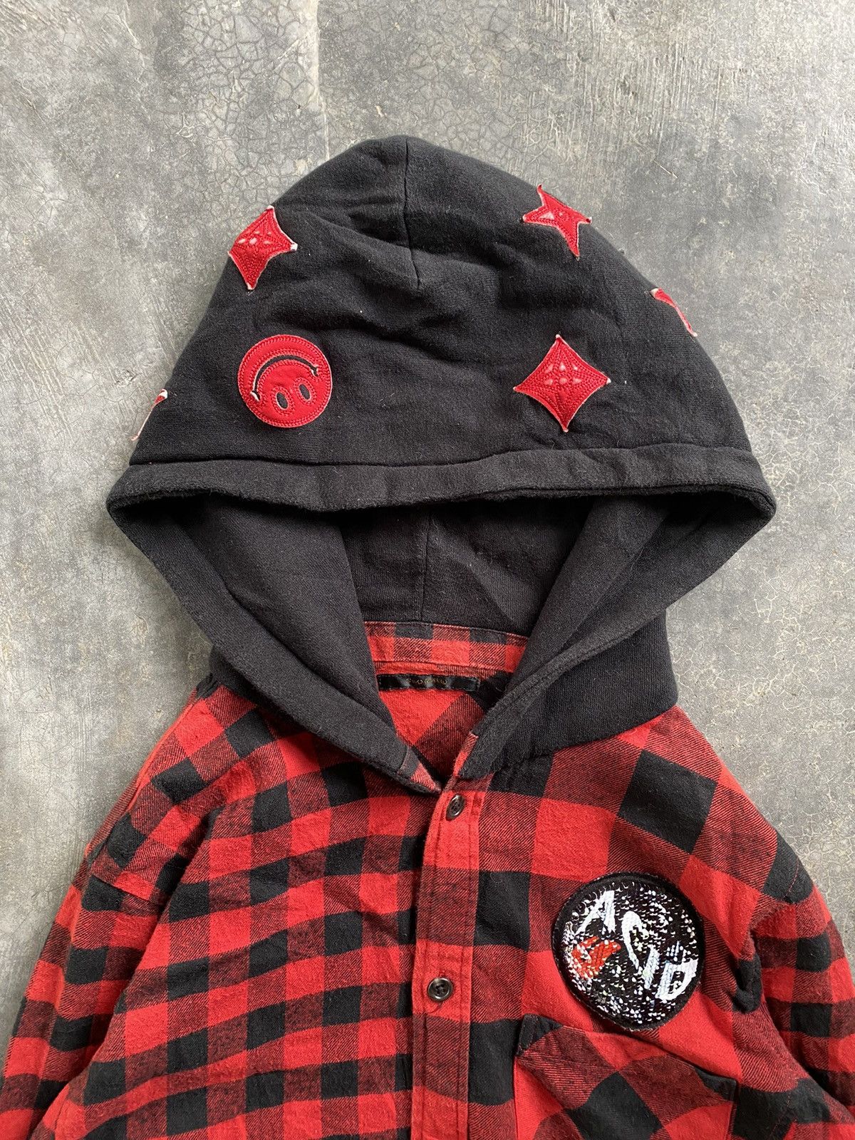 Japanese Brand Stud Muffin Japan Skull shadow flannel smile hoodie Size US M / EU 48-50 / 2 - 2 Thumbnail