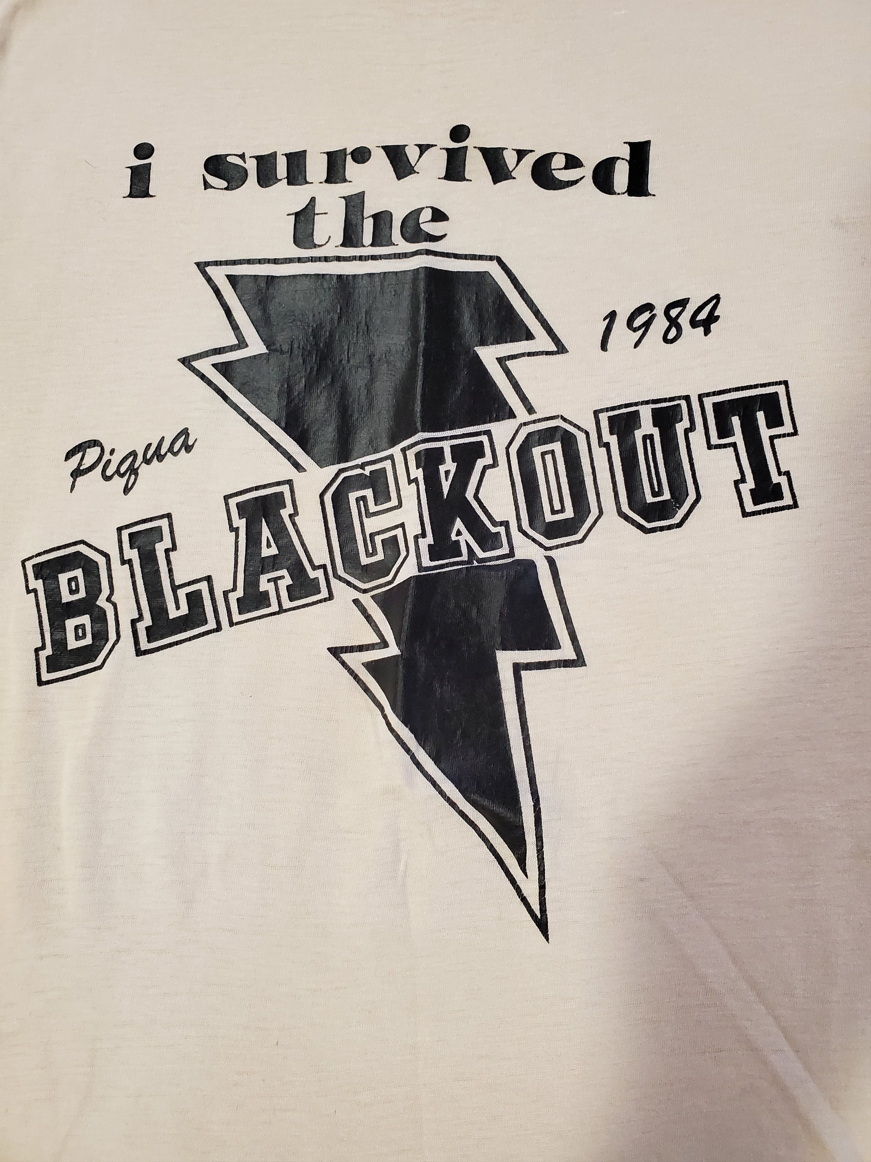 Vintage Vintage 1984 piqua ohio i survived blackout Size US XL / EU 56 / 4 - 6 Thumbnail