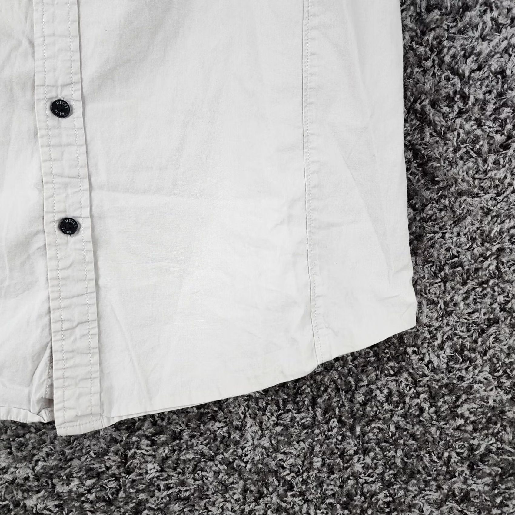 Marcs Marc Ecko Cut & Sew Womens Beige Short Sleeve Button Up With Pockets L Womens Shirt Short Sleeve Beige Pockets 90s? Size 36" / US 14 / IT 50 - 2 Thumbnail