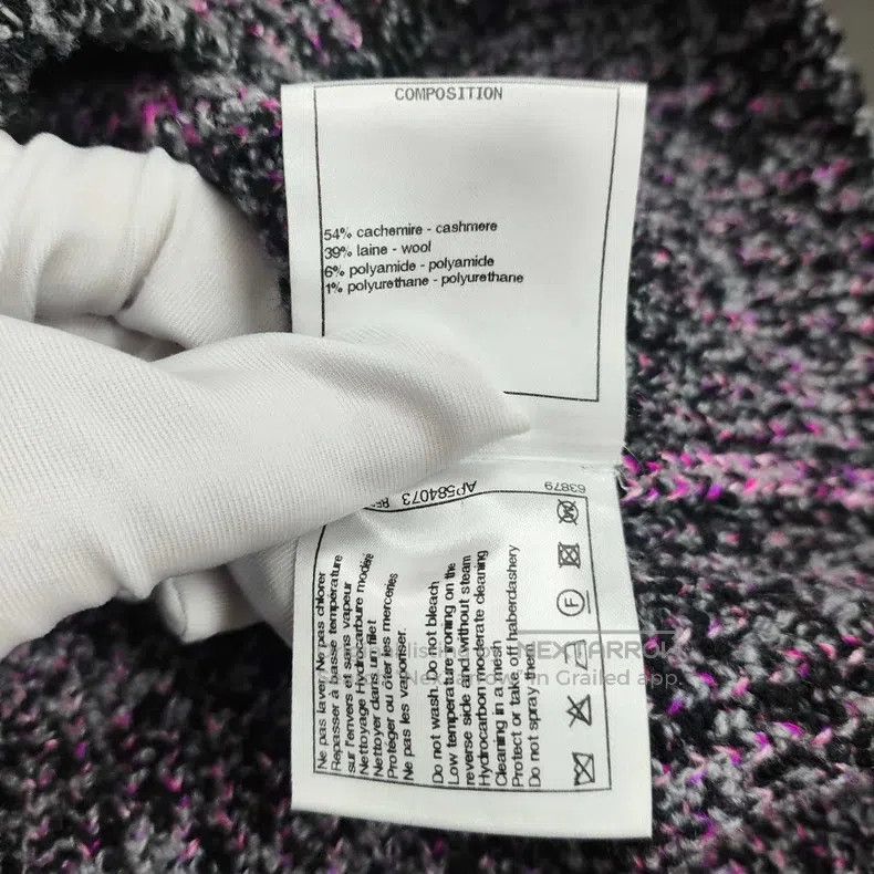 Chanel Chanel Pink and gray woollen knitted vest Size XS / US 0-2 / IT 36-38 - 5 Thumbnail