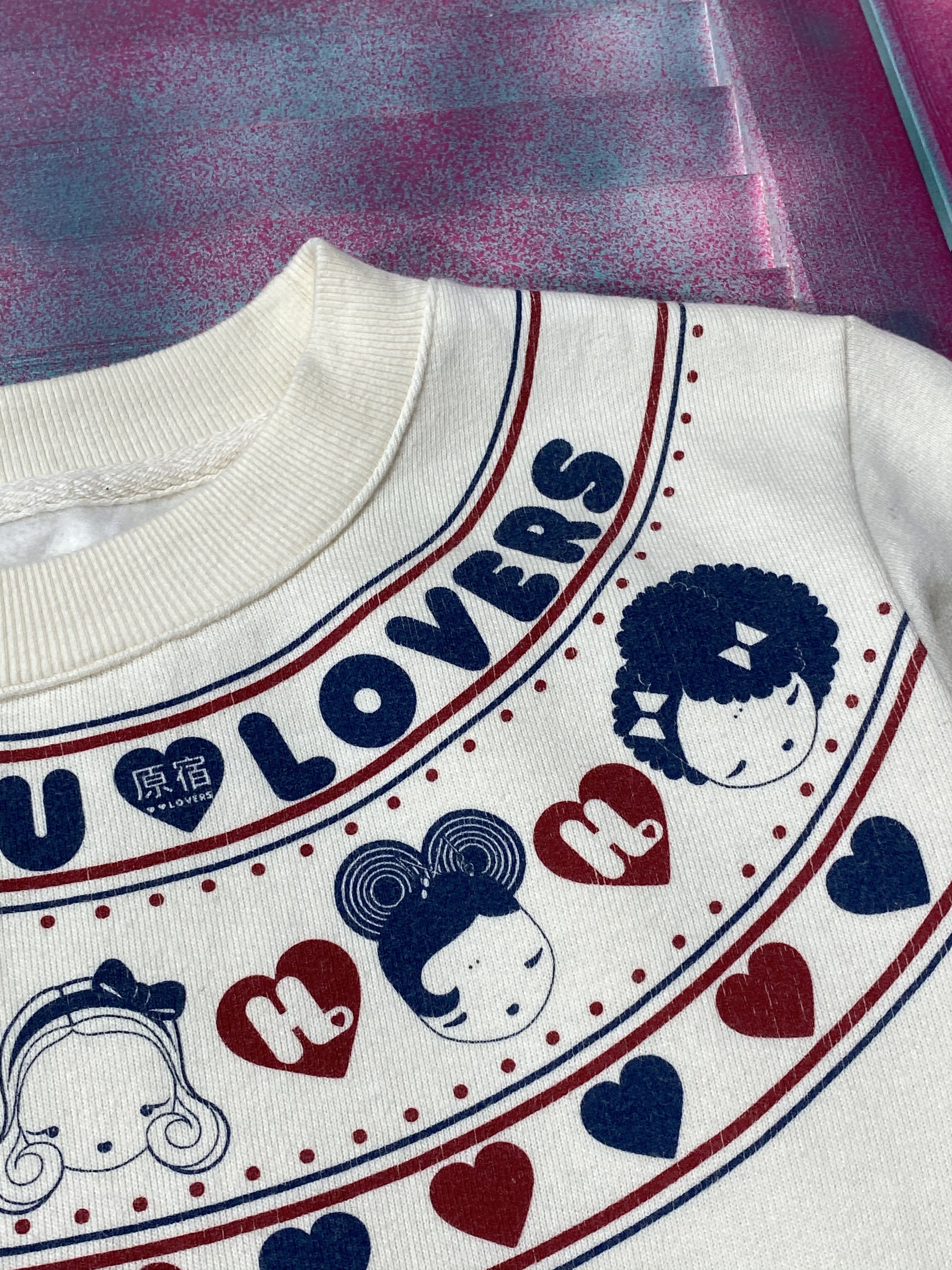 Japanese Brand Vintage Y2K HARAJUKU LOVERS Sweatshirt Size US S / EU 44-46 / 1 - 4 Thumbnail