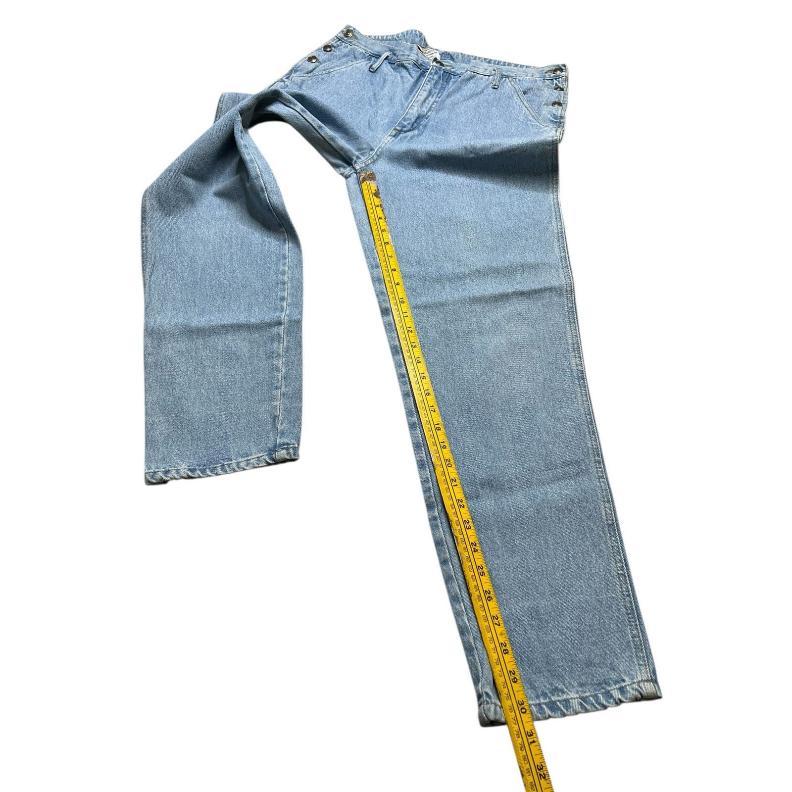 Vintage Vintage Nada Nuff Contempo Denim Jeans Women L Sz 35x30.5 Size 35" - 5 Thumbnail