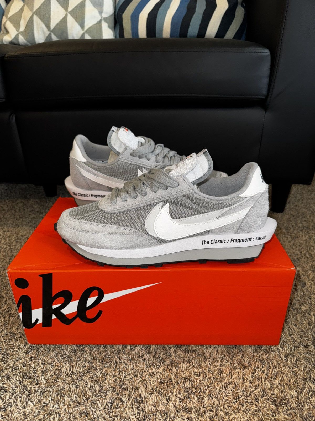 Fragment Design × Nike Nike SD Waffle Sacai Fragment Grey Size US 13 / EU 46 - 1 Thumbnail