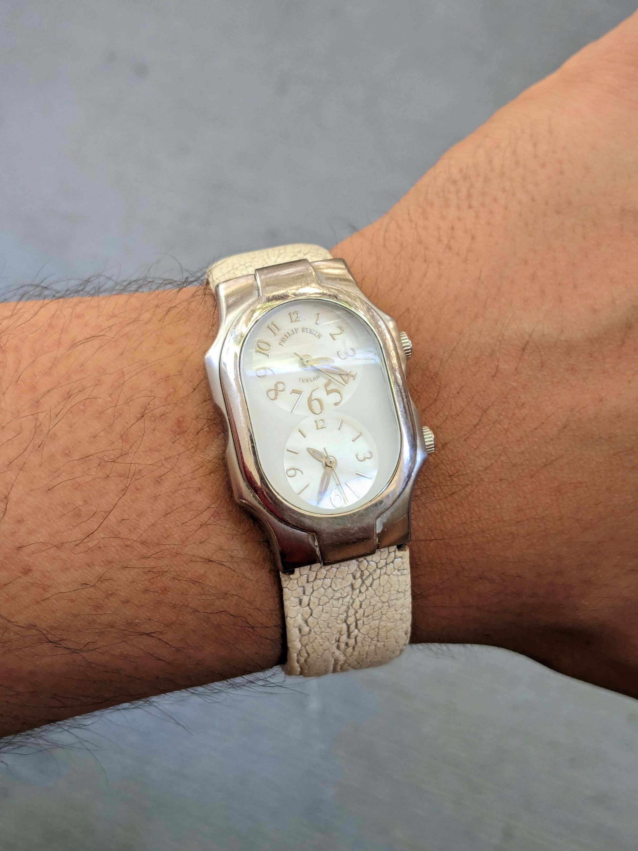 Other Phillip Stein Watch Dual Time Ostrich Leather Avant Garde Size ONE SIZE - 14 Thumbnail