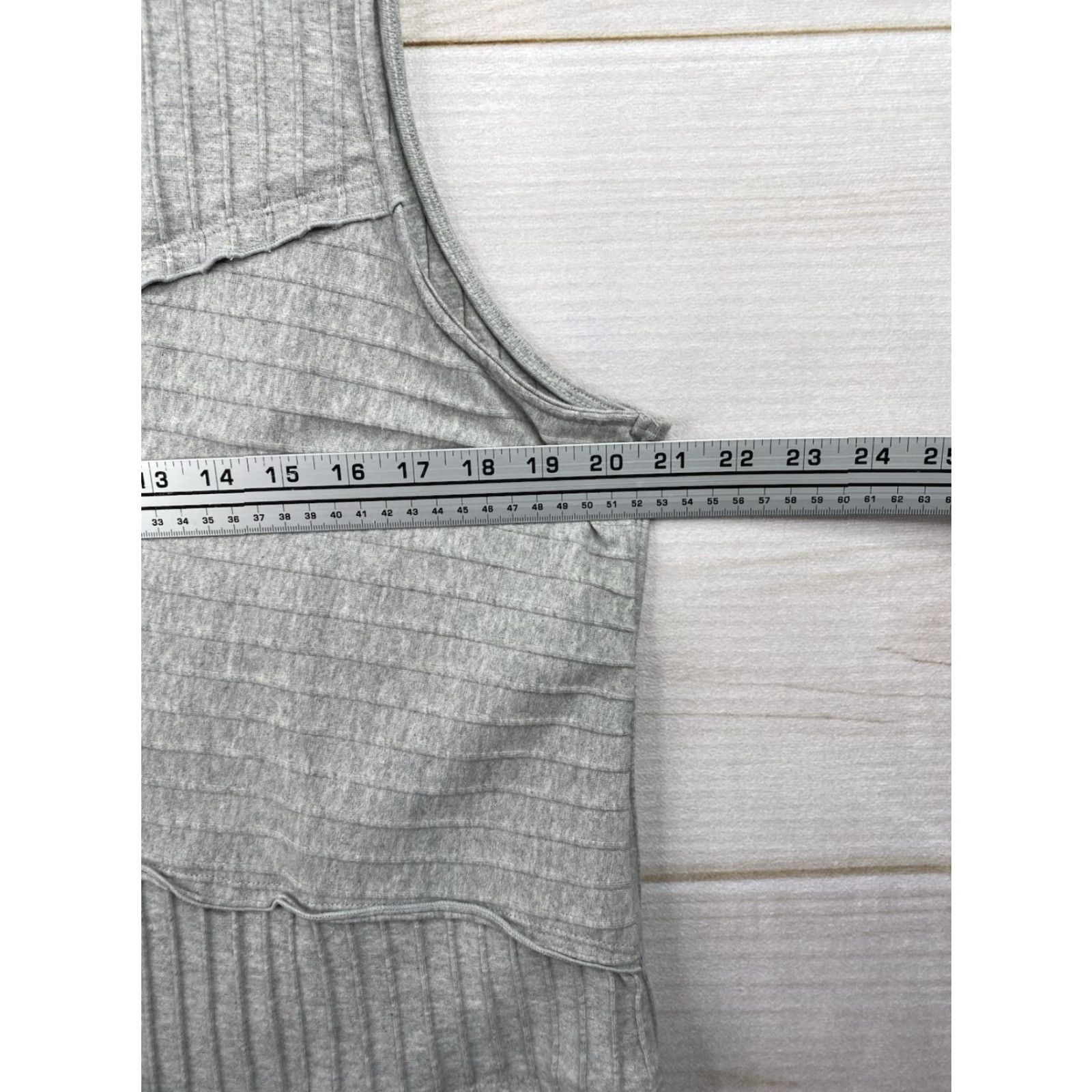 Soft Surroundings Soft Surroundings Dress Women L Gray Ribbed Ruffle Sleeveless Beach Lagenlook Shirt Dress Casual Bohemian Short Dress Womens Size L Gray Size L / US 10 / IT 46 - 6 Thumbnail