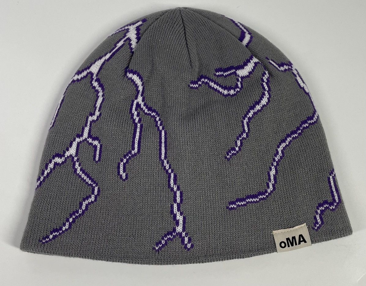 oMA STUDIOS oMA Studios Lightning Grey Beanie Skull Cap Size ONE SIZE - 1 Thumbnail