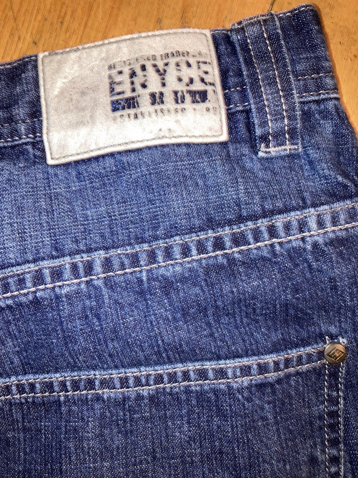 Enyce × Vintage VTG ENYCE Y2K Baggy Blue Denim JORTS 34 Size US 34 / EU 50 - 8 Thumbnail