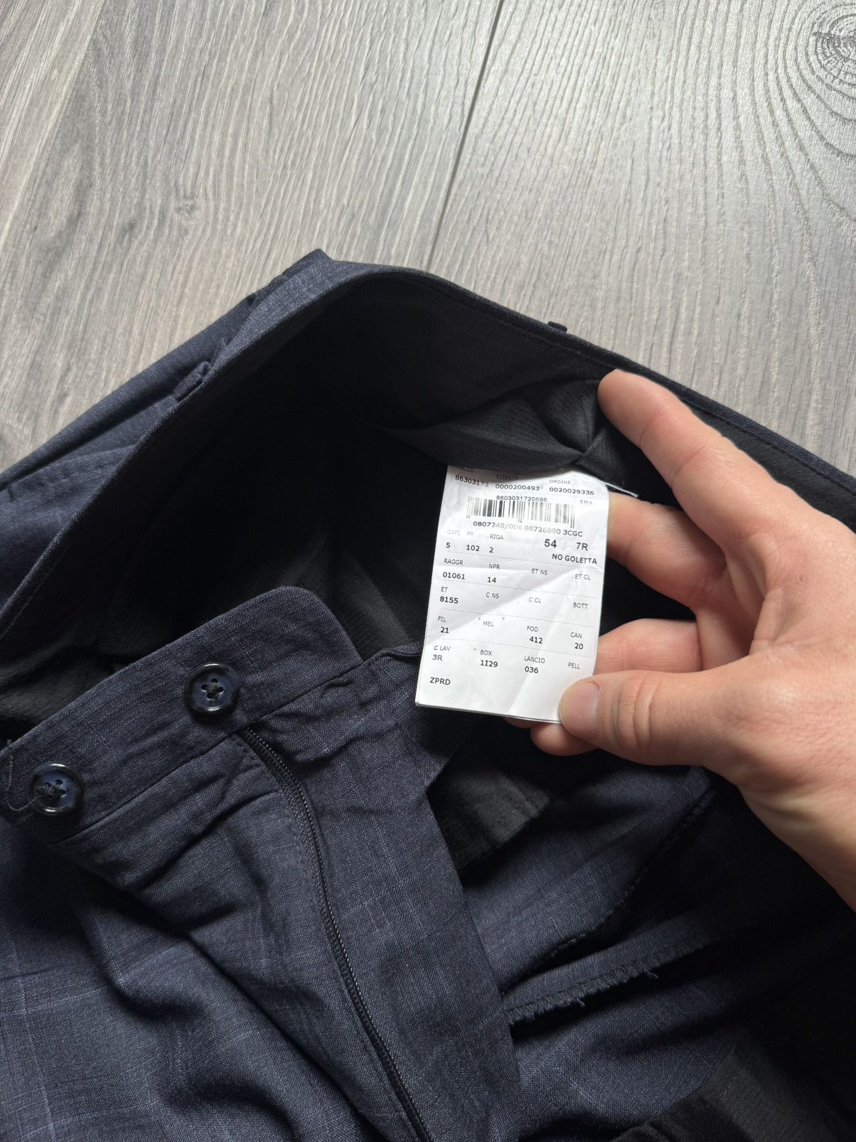 Corneliani Corneliani Dark Blue Wool Windowpane Two-Piece Suit 54R Size 54R - 16 Thumbnail