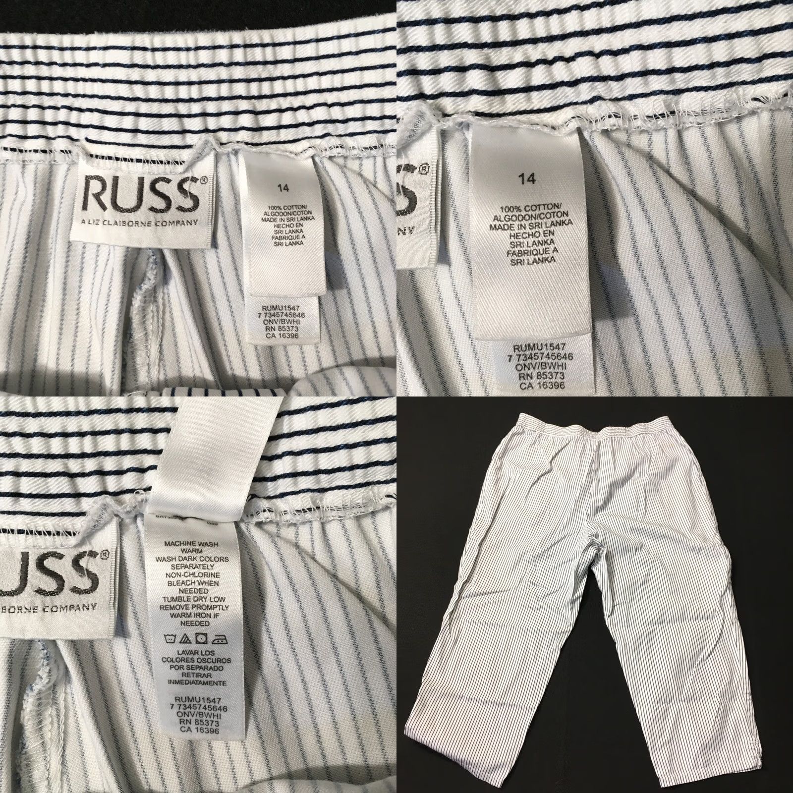 Vintage VINTAGE Russ High Waisted striped Pants Retro Wide Leg Hippy Women’s 14 Size 36" / US 14 / IT 50 - 8 Thumbnail