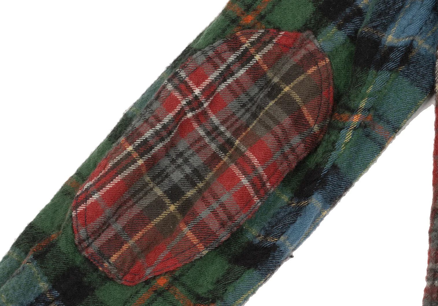 Junya Watanabe Wool Felted Check Crazy Pattern Long Sleeve Shirt Green Size US XS / EU 42 / 0 - 14 Thumbnail