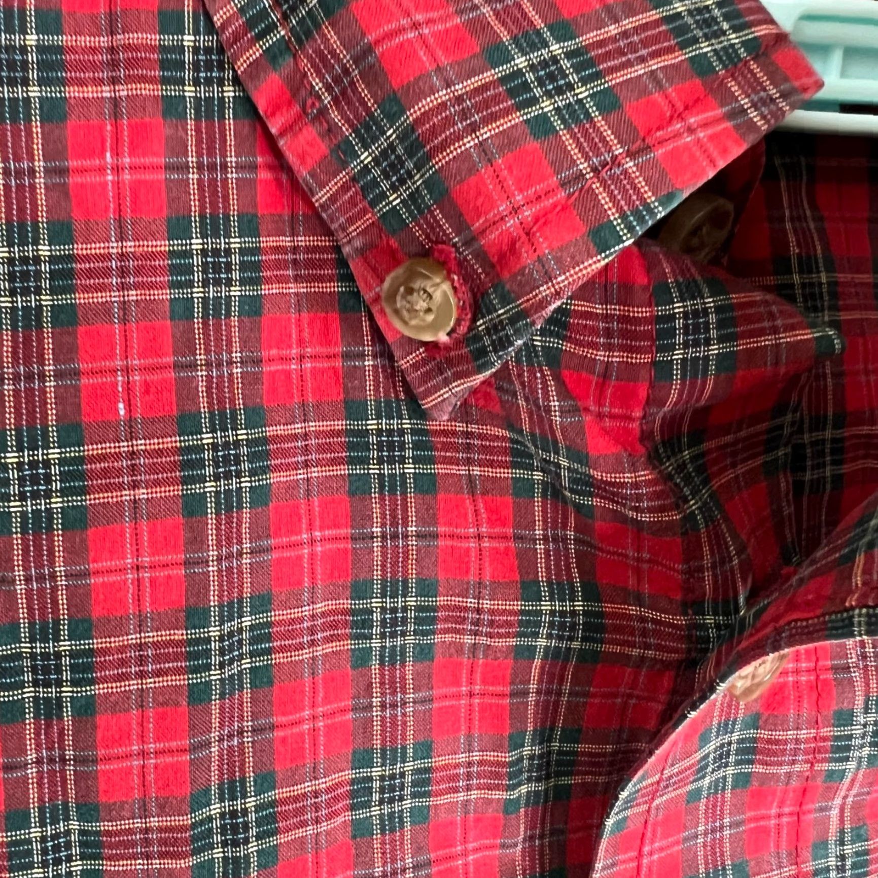 Vintage L.L. Bean Wrinkle Resistant Plaid Button Down Shirt Men's Size L Red Long Sleeve Size US L / EU 52-54 / 3 - 5 Thumbnail