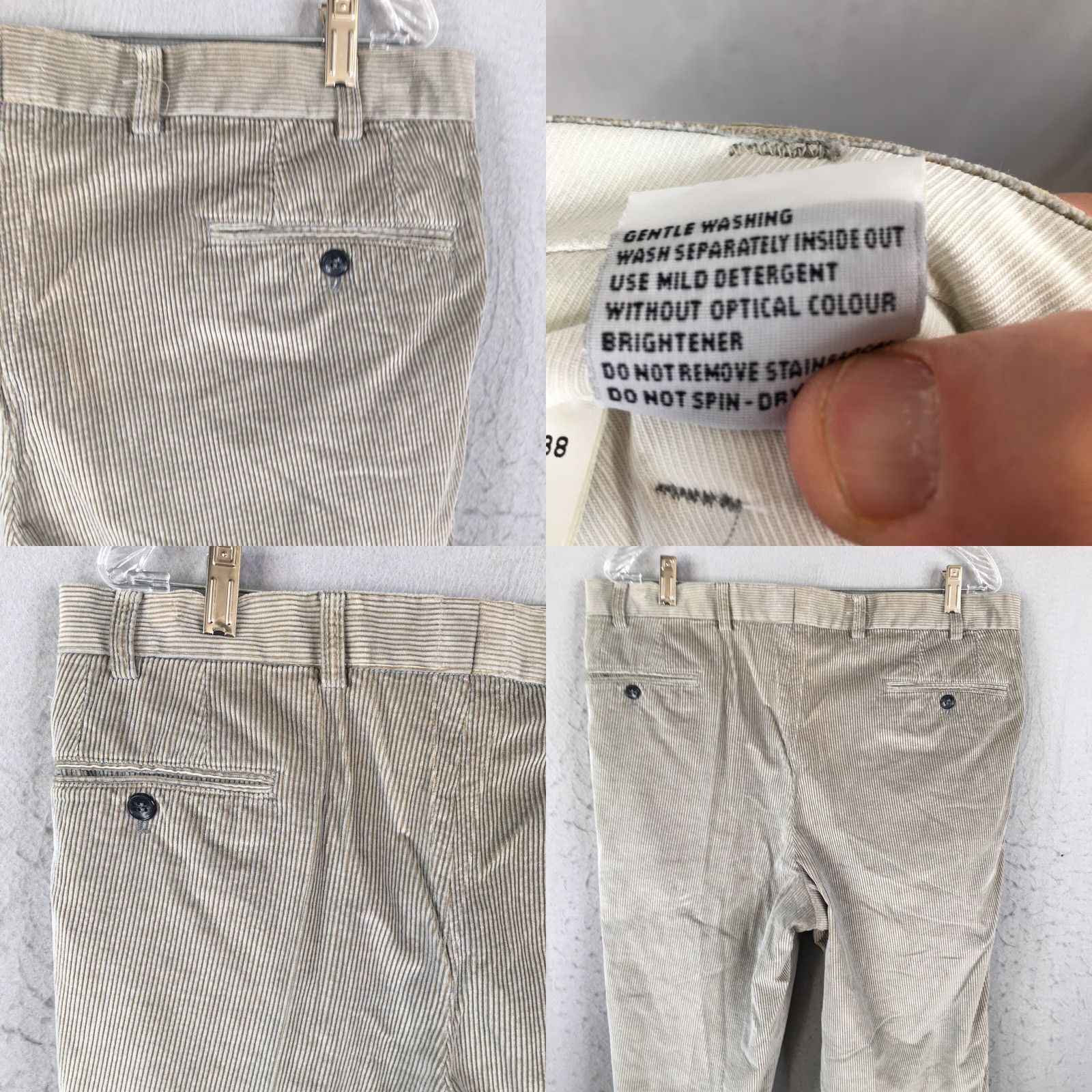 Vintage VINTAGE Bullock & Jones Pants Mens 36 Straight Leg Corduroy Grey Classic Regular Waist 36 Inseam 34 City Casual Business Travel WellMade Size US 36 / EU 52 - 10 Thumbnail