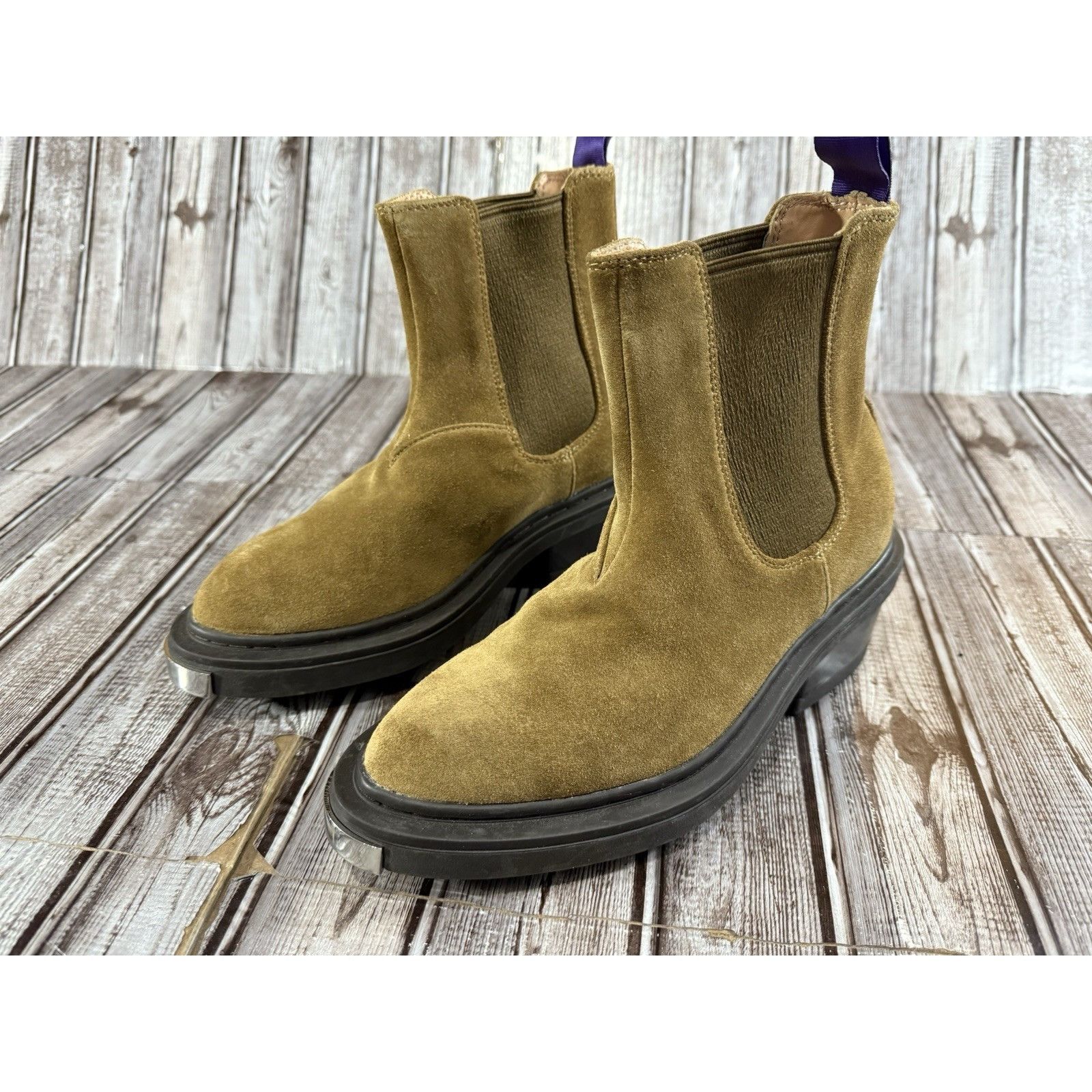 Eytys Nikita Suede Leather Side Gore Boots Size 5.5 36 EU co