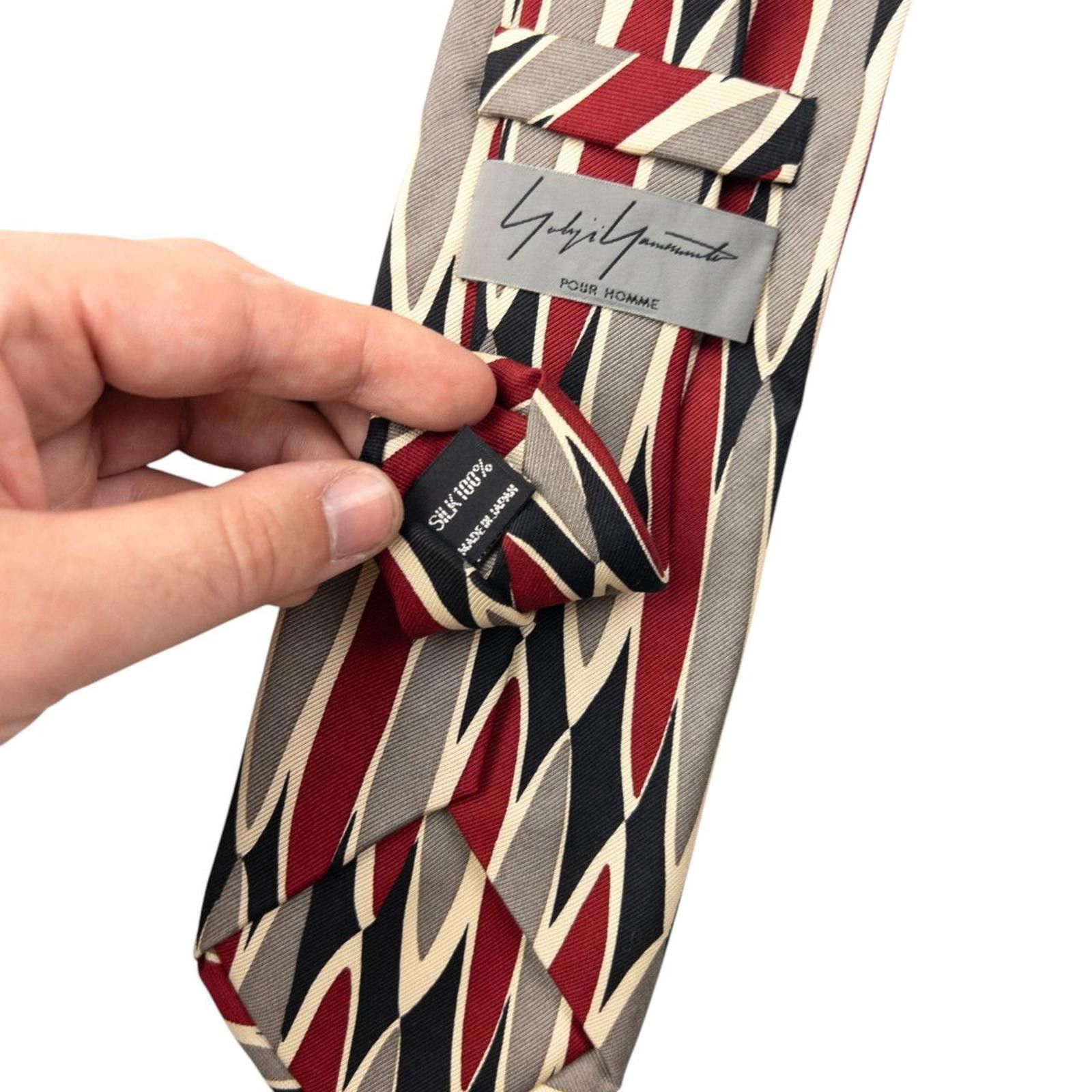 Yohji Yamamoto Vintage Yohji Yamamoto Silk Pattern Tie Size ONE SIZE - 7 Thumbnail