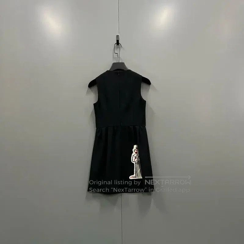 Valentino Valentino Black Cotton Sleeveless Dress for Women . Size XXS / US 00 / IT 34 - 2 Thumbnail