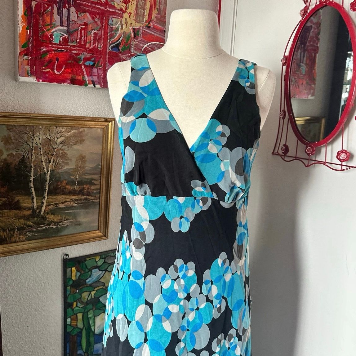 Other jonathan martin studio blue black white polka dot maxi dress Size XL / US 12-14 / IT 48-50 - 2 Thumbnail