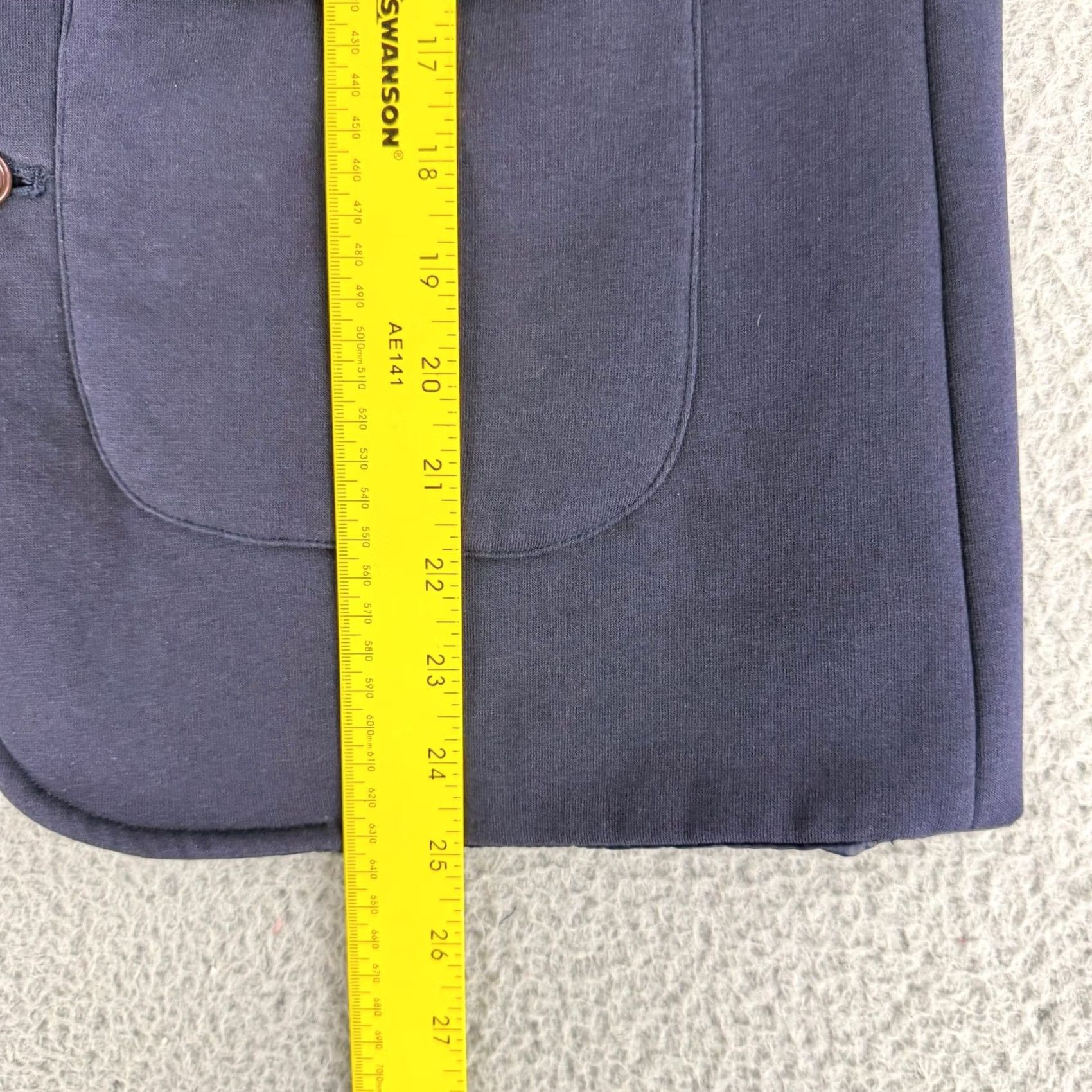 Far Afield Far Afield Vest Mens Small Navy Blue Shawl Collar Button Front Pocket Utility Vest Size US S / EU 44-46 / 1 - 4 Thumbnail