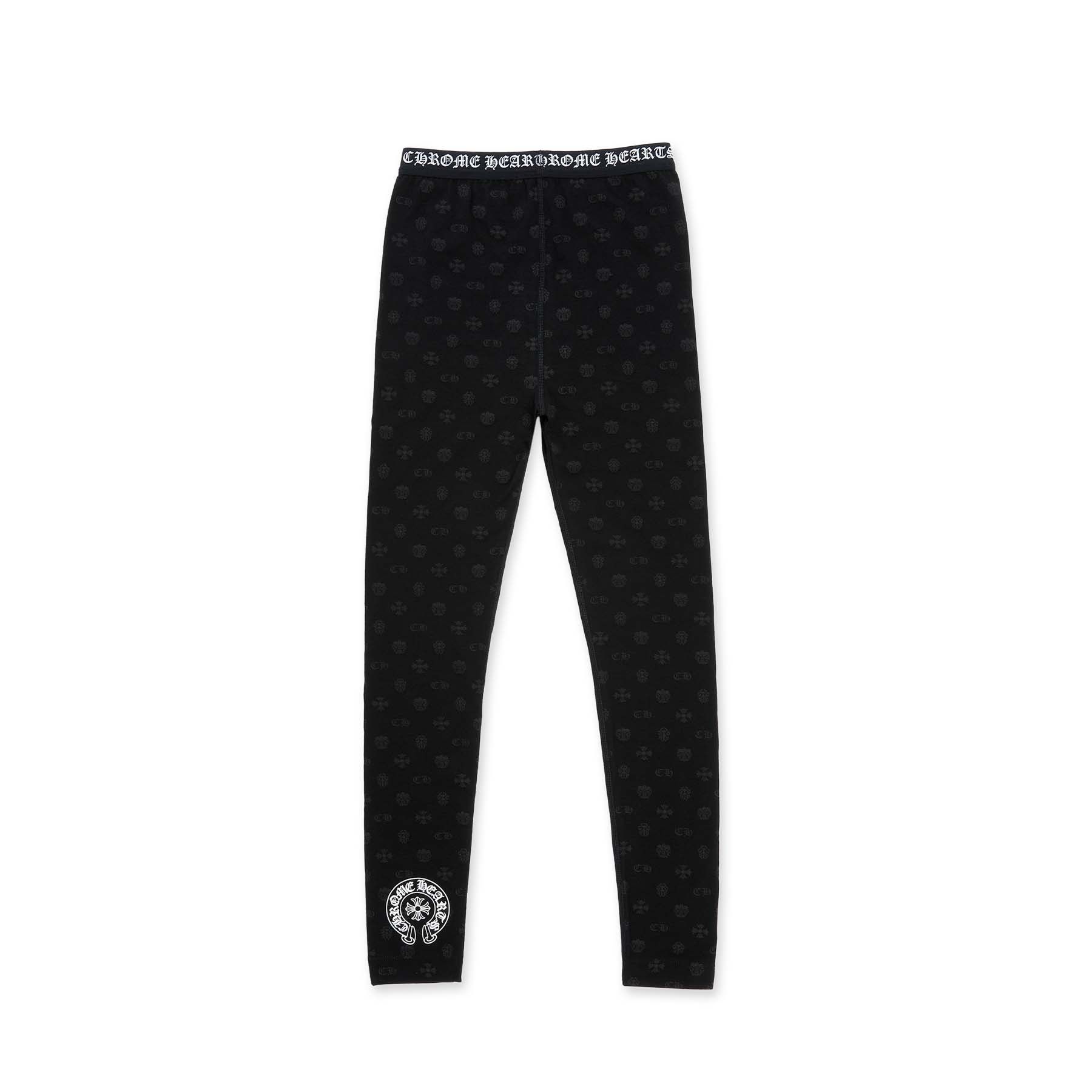 Chrome Hearts Chrome Hearts Black Cross Horseshoe Logo Stretch Leggings Size 27" / US 4 / IT 40 - 1 Thumbnail