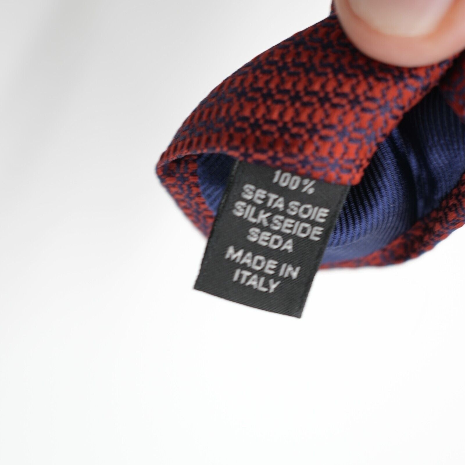 Ermenegildo Zegna Ermenegildo Zegna Red Blue Geometric Woven Silk Tie Size ONE SIZE - 4 Thumbnail