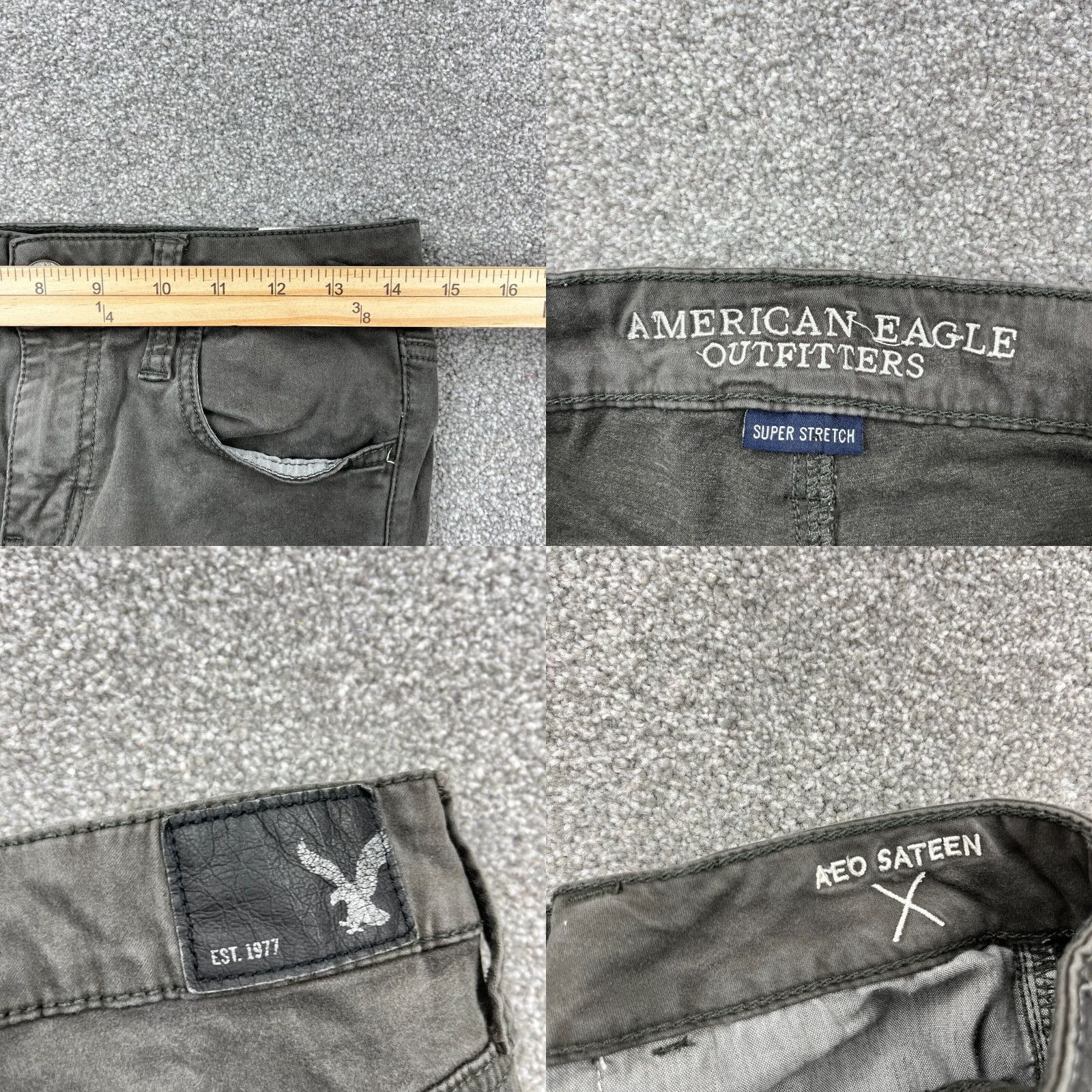 American Eagle Outfitters American Eagle Jeans Women 4 Gray Jegging Mid Rise Sateen Stretch Pants Ladies Size 27" / US 4 / IT 40 - 8 Thumbnail