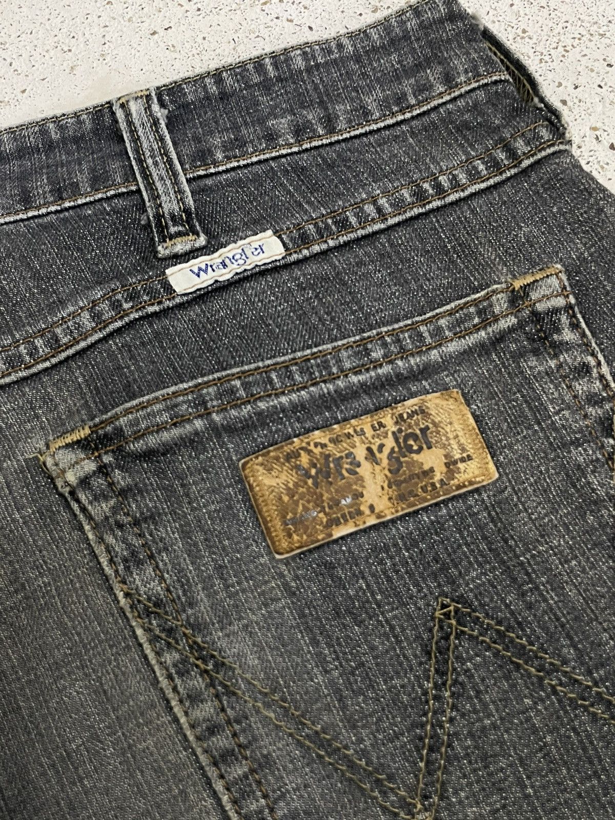 Wrangler Wrangler Authentic Western Distress Dirty Mud Workers Denim Size US 34 / EU 50 - 20 Thumbnail