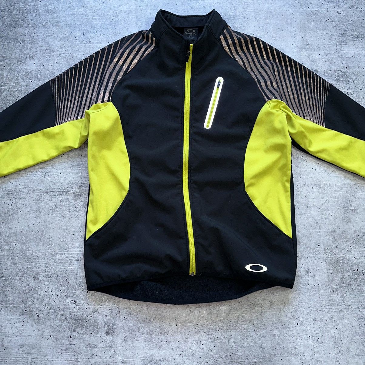 Oakley Oakley Running Zip Jacket Reflective Black Yellow Men’s Size US L / EU 52-54 / 3 - 10 Thumbnail
