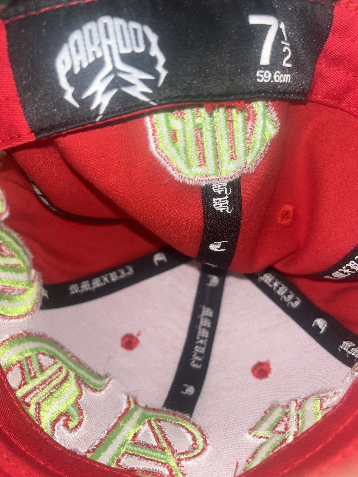 Other PARADOX LAB (PRDX) OLD VARSITY FITTED HAT (RED) New 7 1/2 Size ONE SIZE - 4 Thumbnail