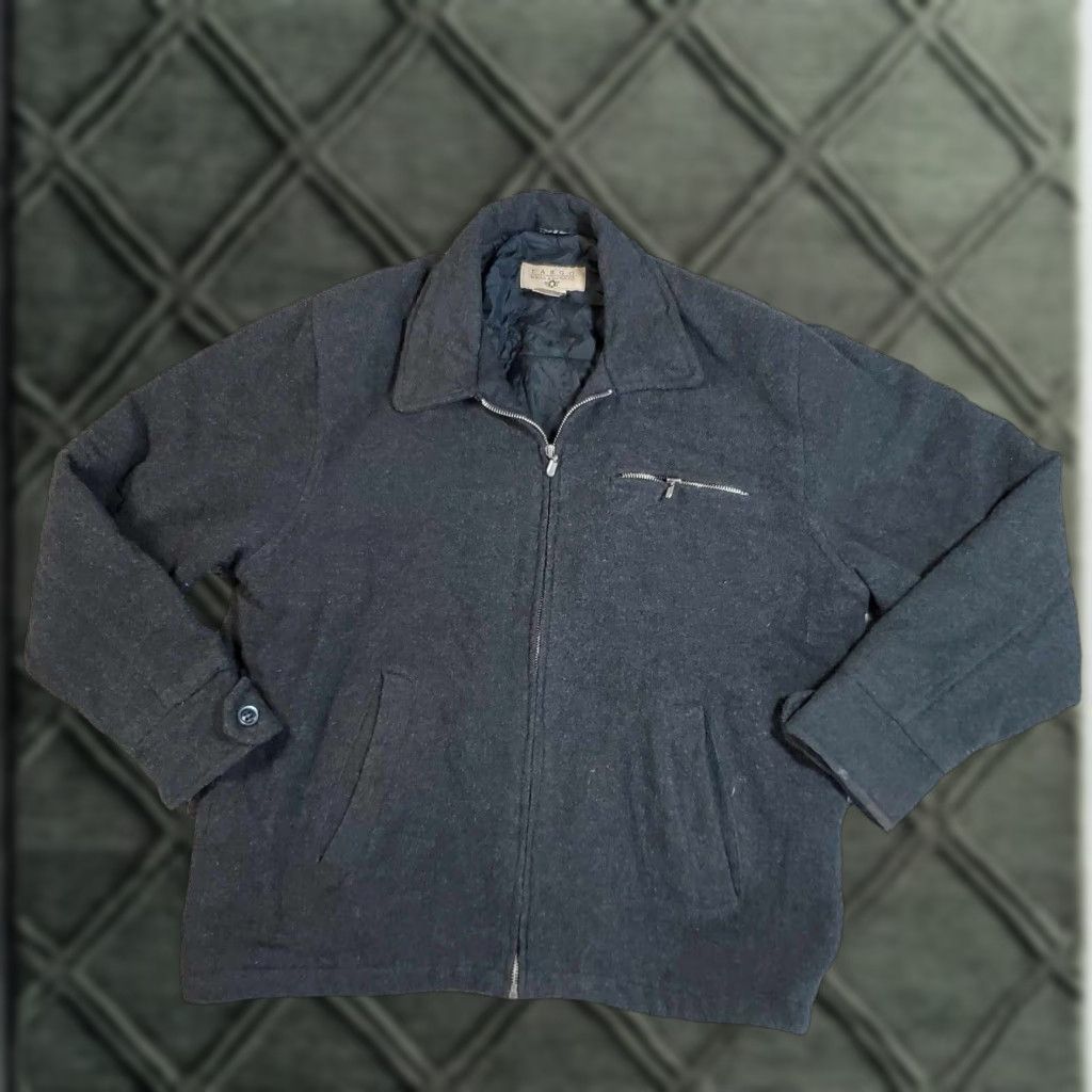 Vintage VINTAGE Fargo Mining Supply Jacket Unisex Adults Medium Black Wool Full Zip Overcoat M Size US M / EU 48-50 / 2 - 1 Thumbnail