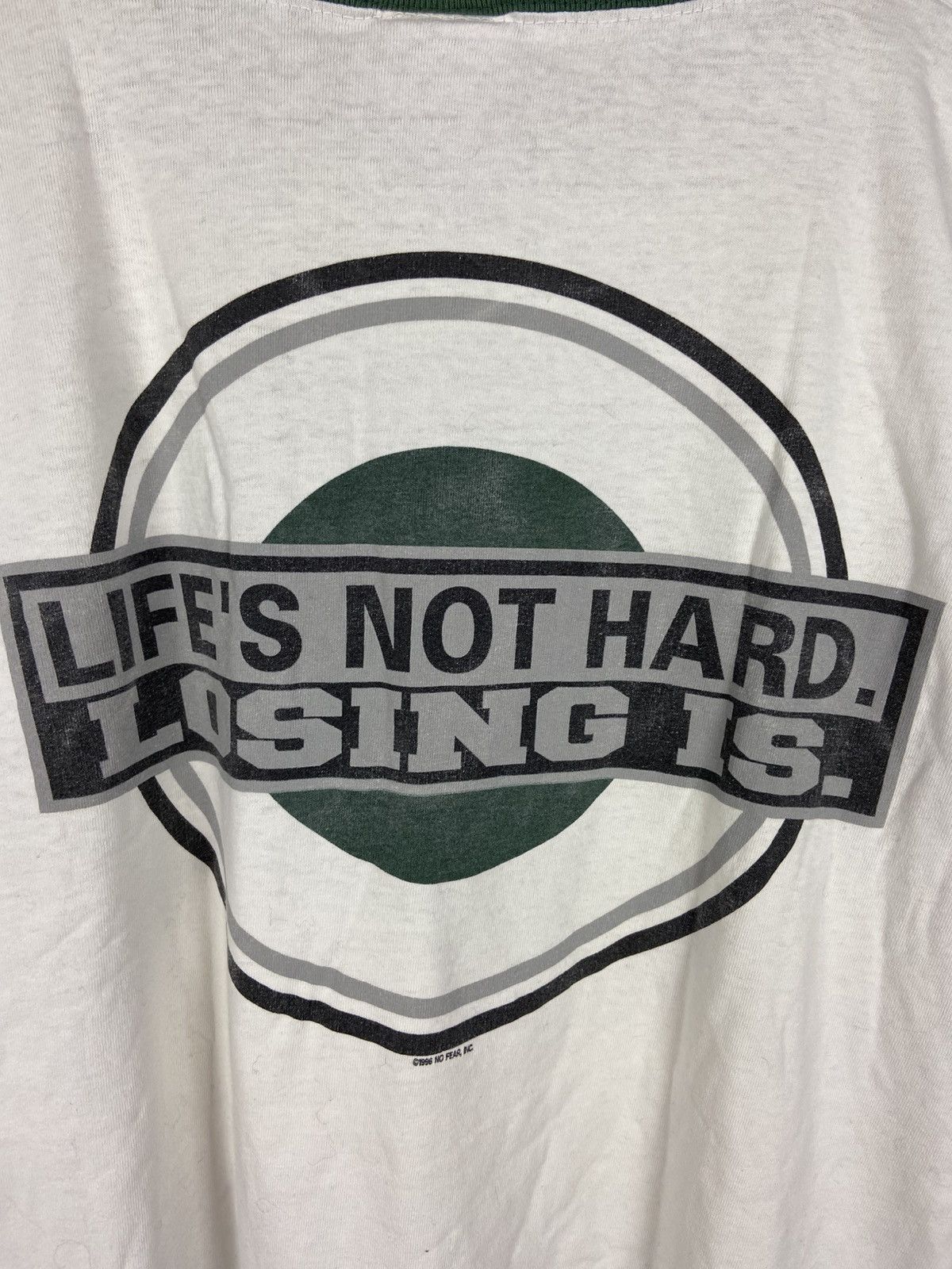 No Fear × Vintage Vintage No Fear T-Shirt 1996 "Lifes Not Hard. Losing Is. Y2k Size US L / EU 52-54 / 3 - 13 Thumbnail