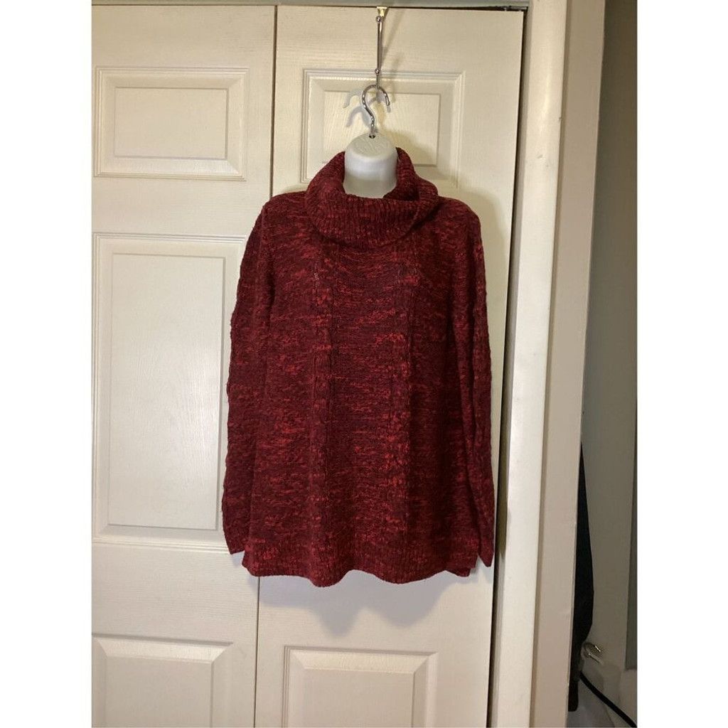 Other Christopher & Banks Burgundy Sweater Size L / US 10 / IT 46 - 1 Thumbnail