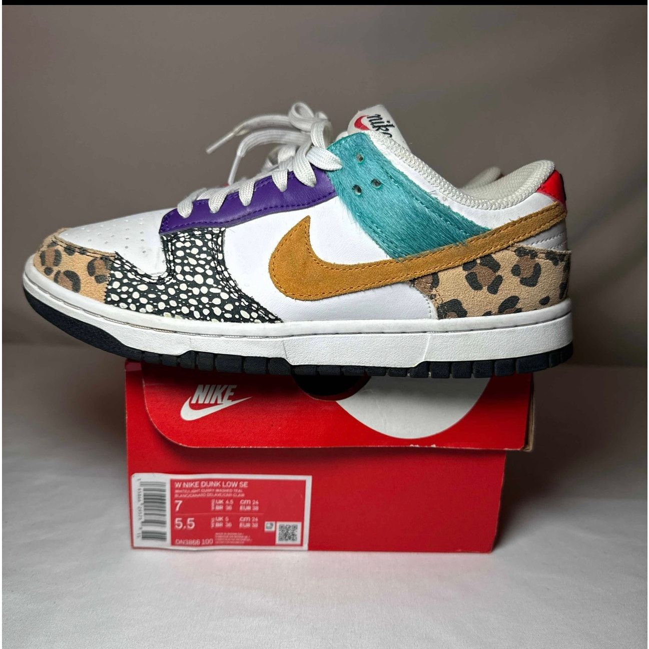 Jordan Brand × Nike Size 7 - Nike Wmns Dunk Low SE Safari Mix Women's Shoes Size US 7 / IT 37 - 8 Thumbnail