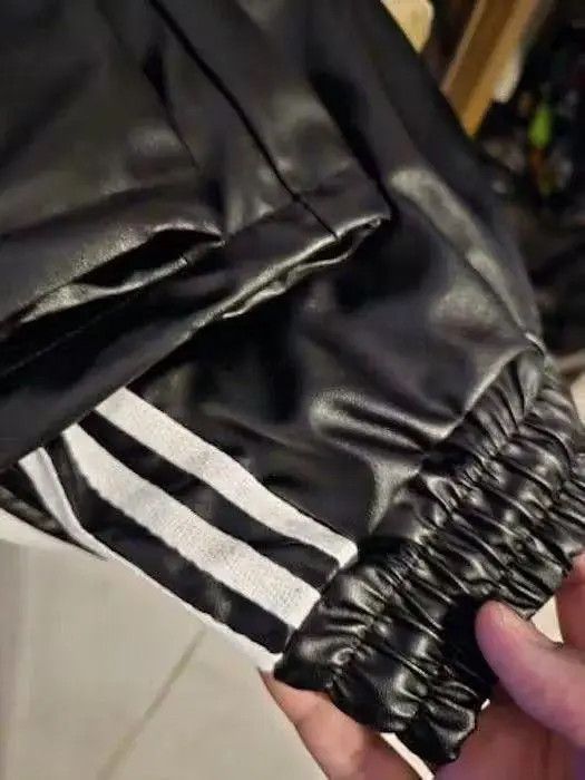 VIBE Y2k Black Track Leather Pants Size US 30 / EU 46 - 6 Thumbnail