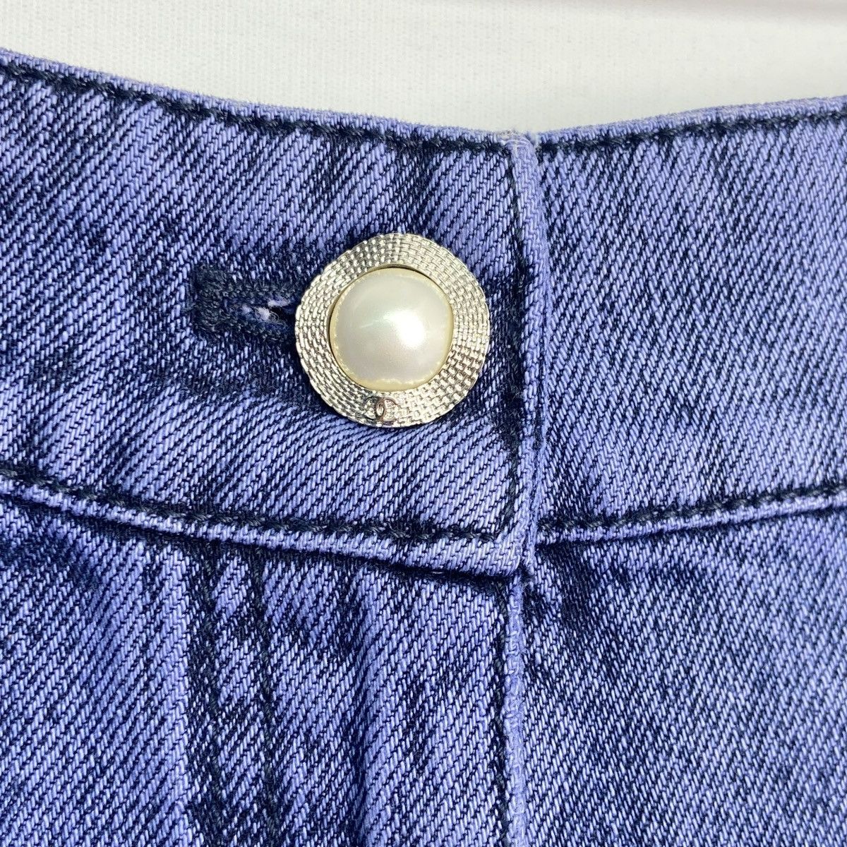 Chanel CHANEL FW22 Solid Washed Denim Wide-leg Jeans K26WX Size 24" / US 00 / IT 34 - 8 Thumbnail