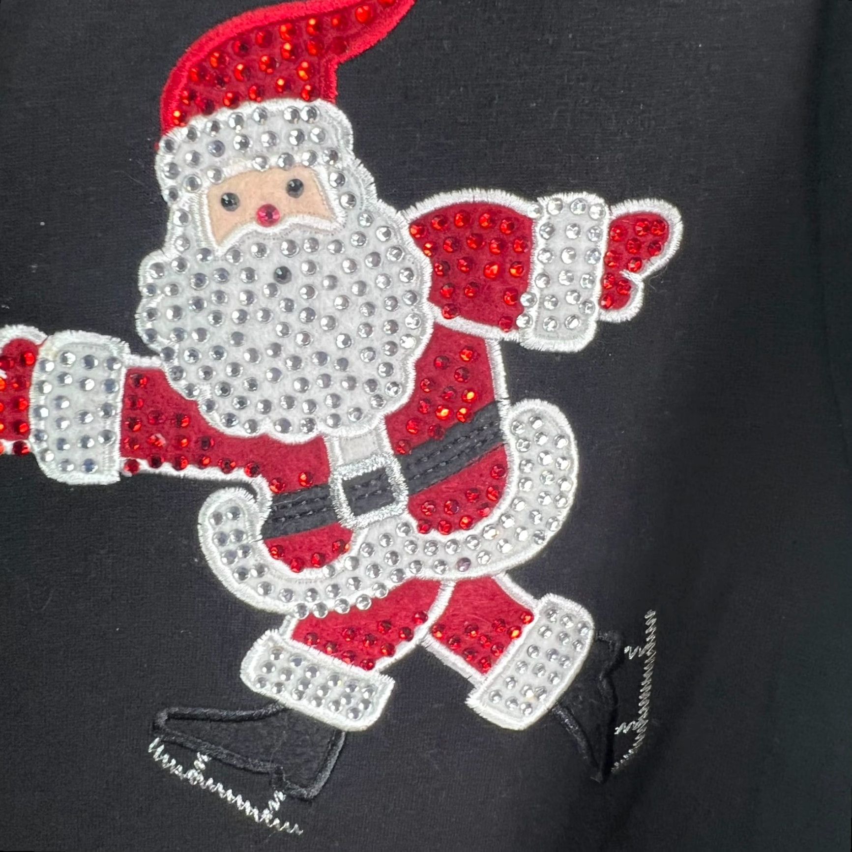 Vintage VINTAGE Onque Casuals Santa Cardigan Sweater Womens Large Black Holiday Christmas Knit Size M / US 6-8 / IT 42-44 - 2 Thumbnail