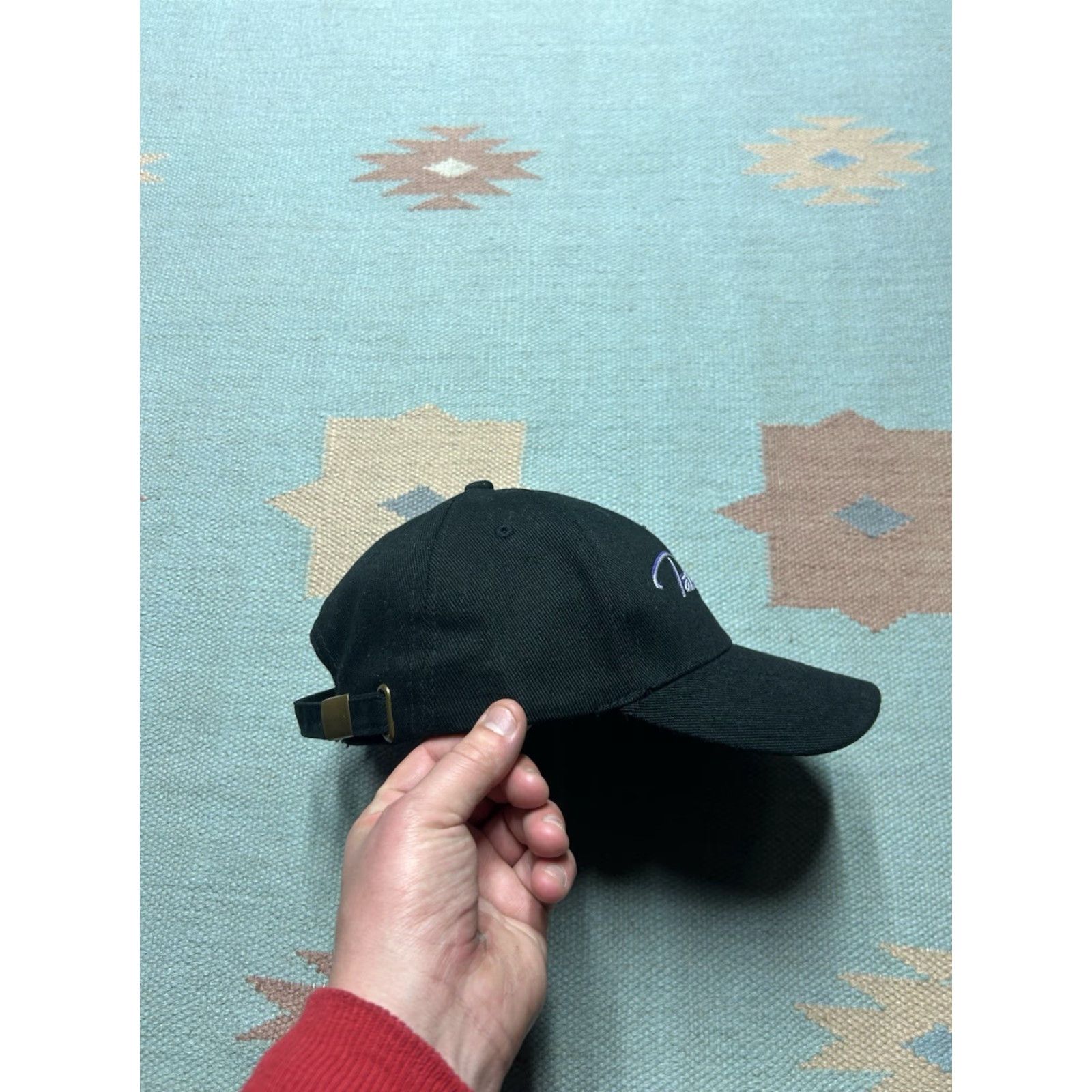 Vintage VINTAGE Patsy Lou GMC car dealership Flint Michigan Adjustable Strapback Hat Cap Mens Black Modern Cars Theme Mens Size ONE SIZE - 8 Thumbnail