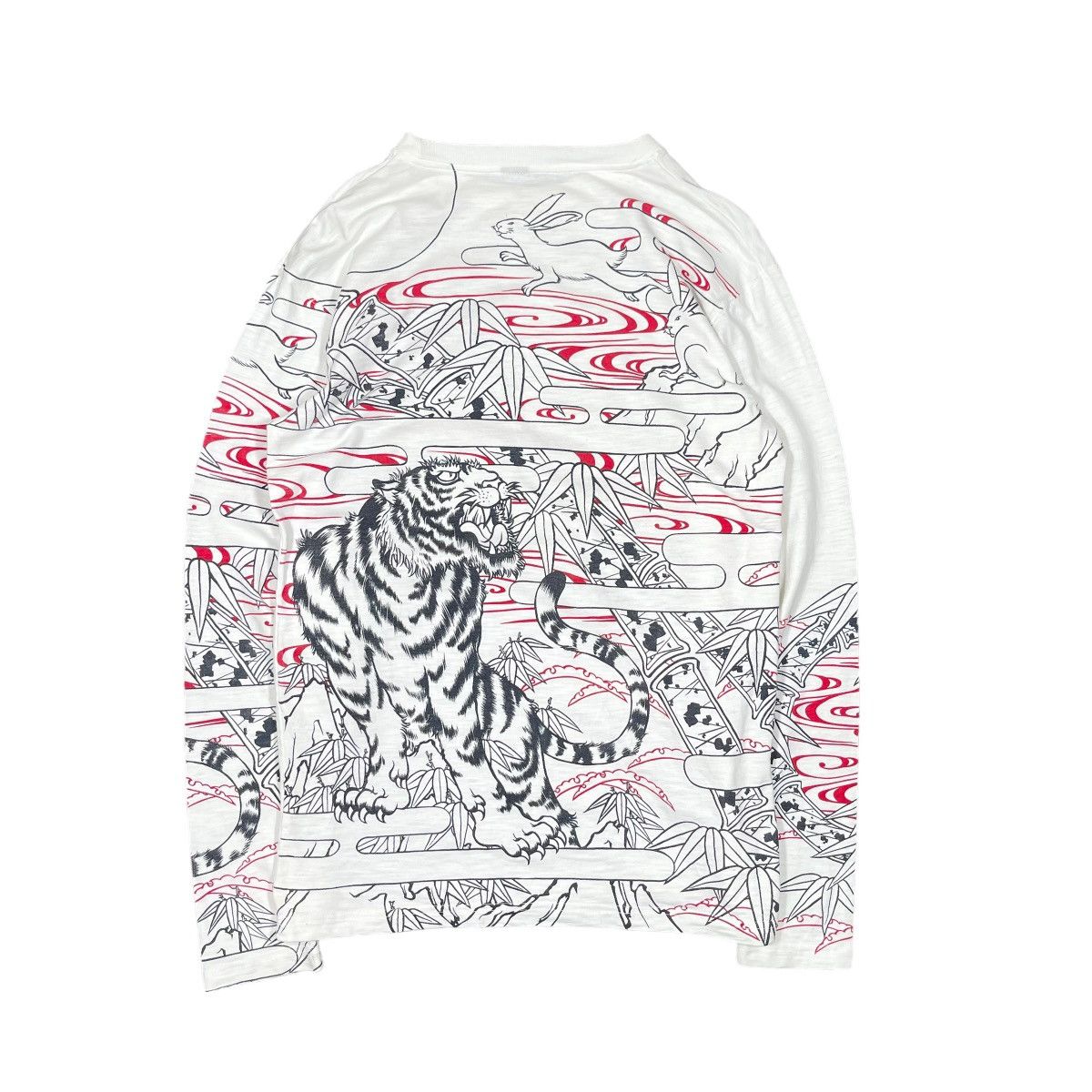 If Six Was Nine × Japanese Brand Sukajan Tiger Tattoo Art Punk Grunge Japanese T Shirt Size US L / EU 52-54 / 3 - 1 Thumbnail