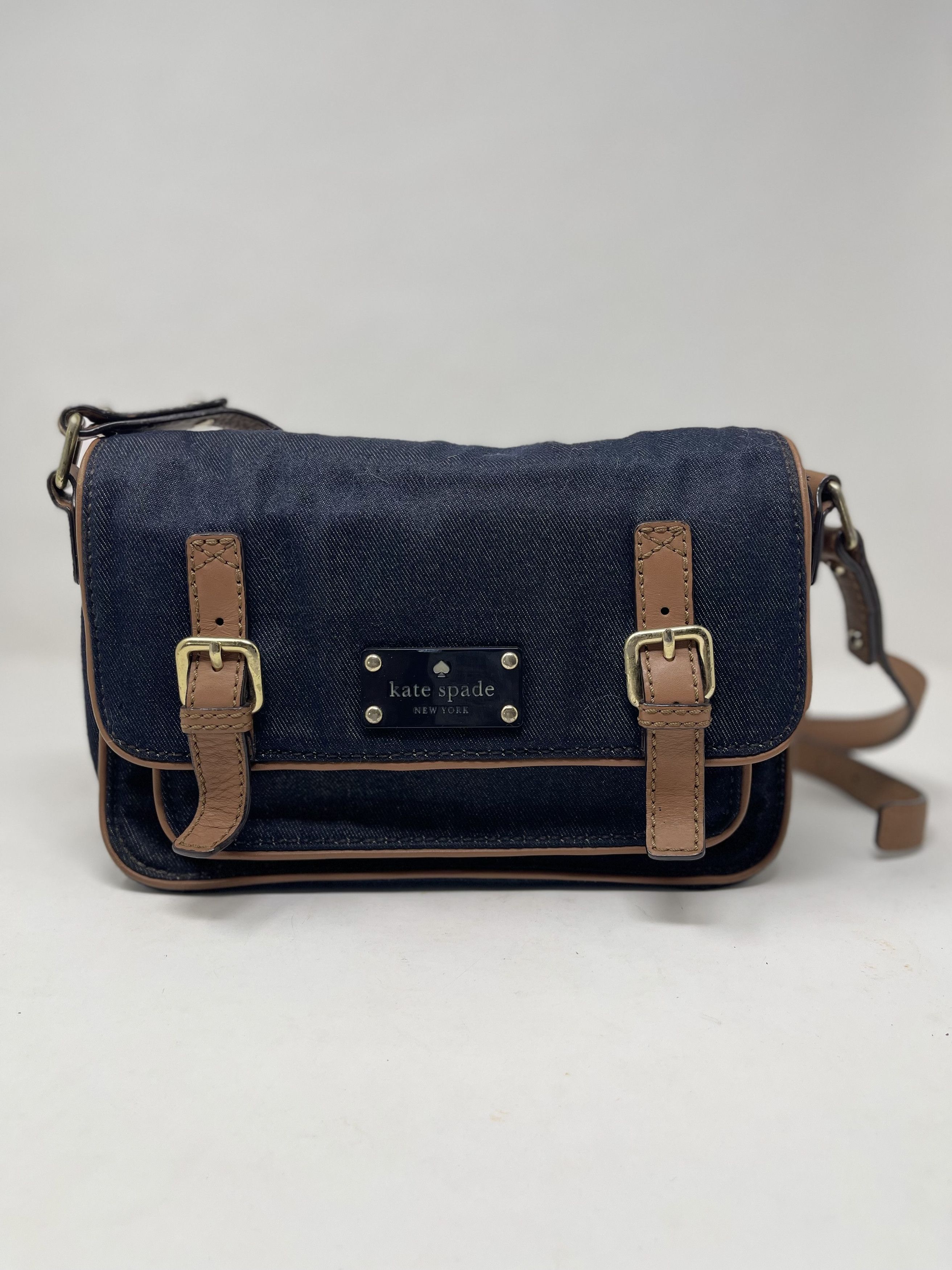 Japanese Brand Kate Spade New York Denim Leather - Trim Cross body Bag Size ONE SIZE - 2 Thumbnail