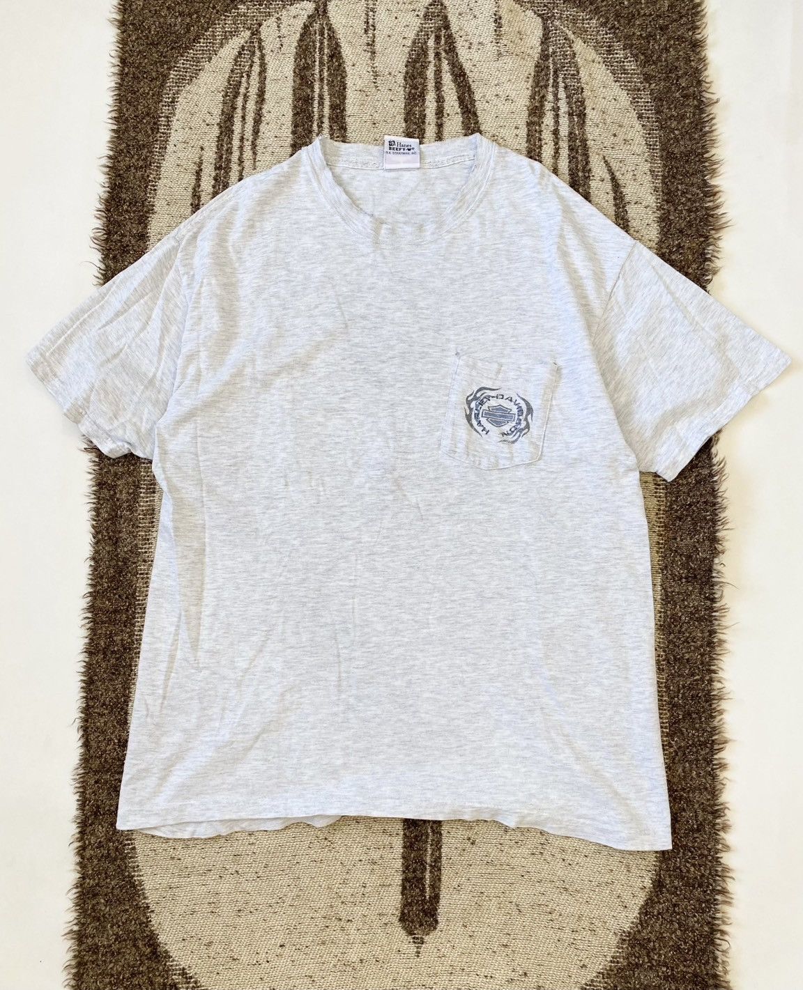 Harley Davidson × Vintage Vintage Y2K Distressed Harley Davidson Pocket T-Shirt Size US L / EU 52-54 / 3 - 2 Thumbnail