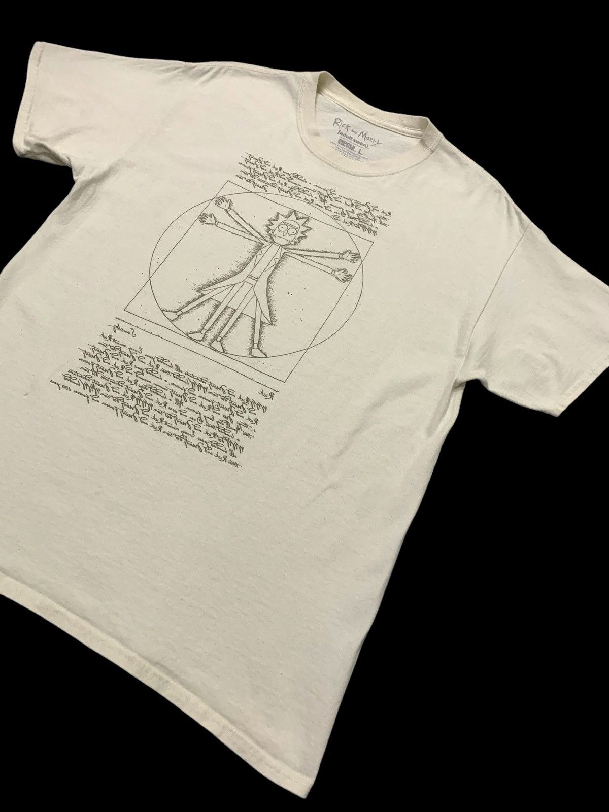 Ripple Junction Rare Rick Morty Vitruvian Rick Leonardo Da Vinci Art Tee Size US L / EU 52-54 / 3 - 3 Thumbnail