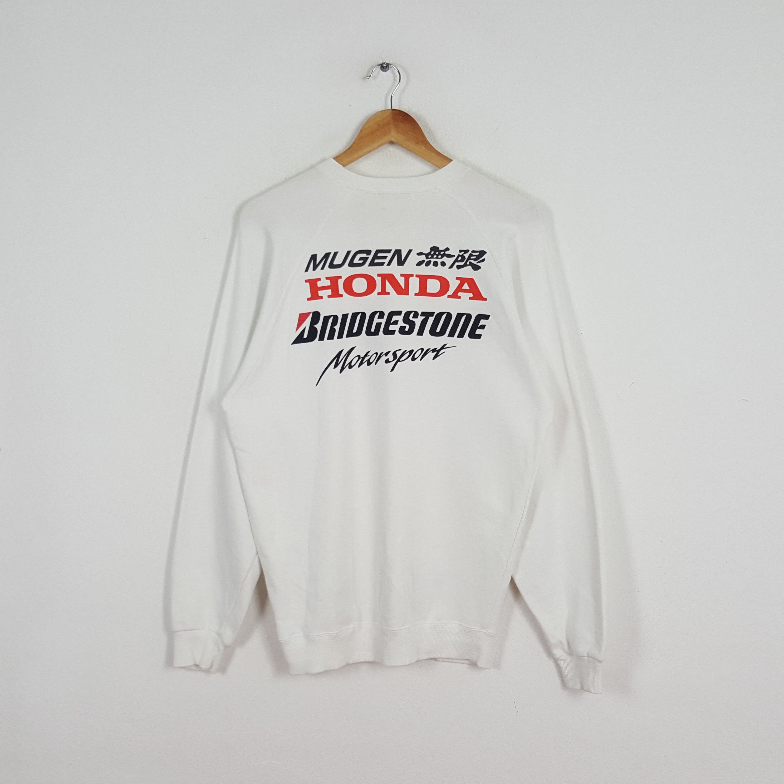 Honda × Vintage Vintage Mugen Honda Bridgestone Japan Racing Team Sweatshirt Size US S / EU 44-46 / 1 - 1 Thumbnail