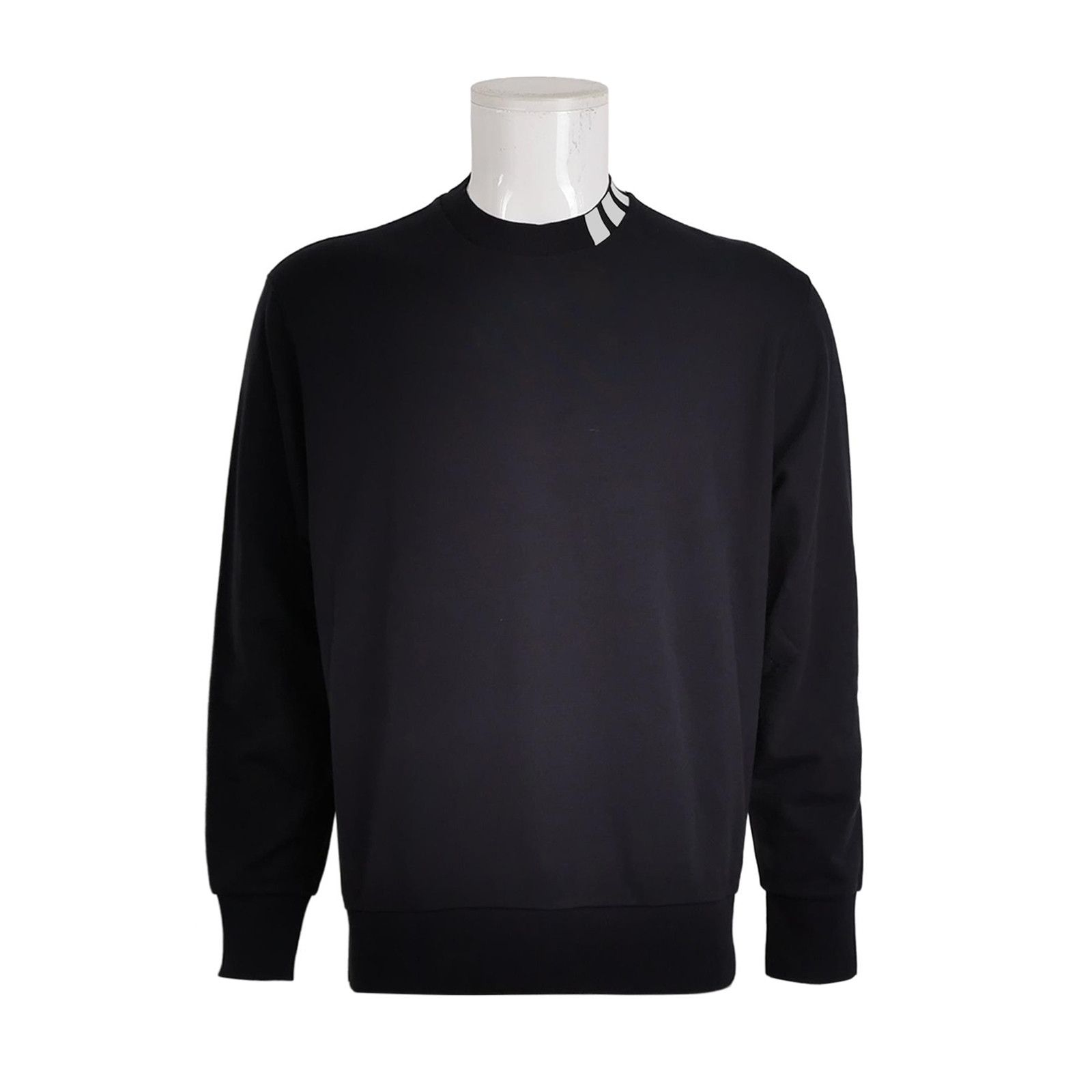 Thom Browne Black Striped Crewneck Sweatshirt L