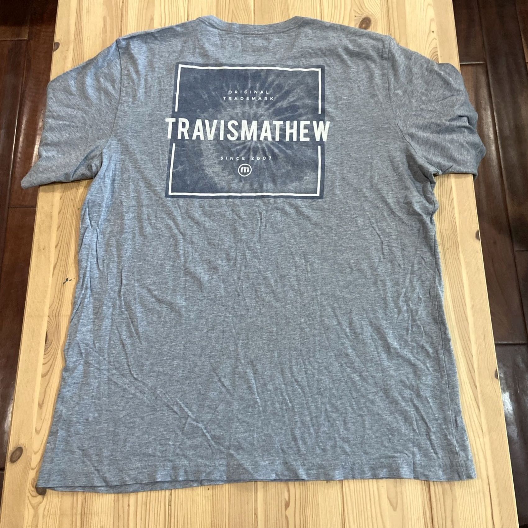 TravisMathew Travis Matthew Shirt Men’s XL Gray Short Sleeve Box Logo Size US XL / EU 56 / 4 - 6 Thumbnail