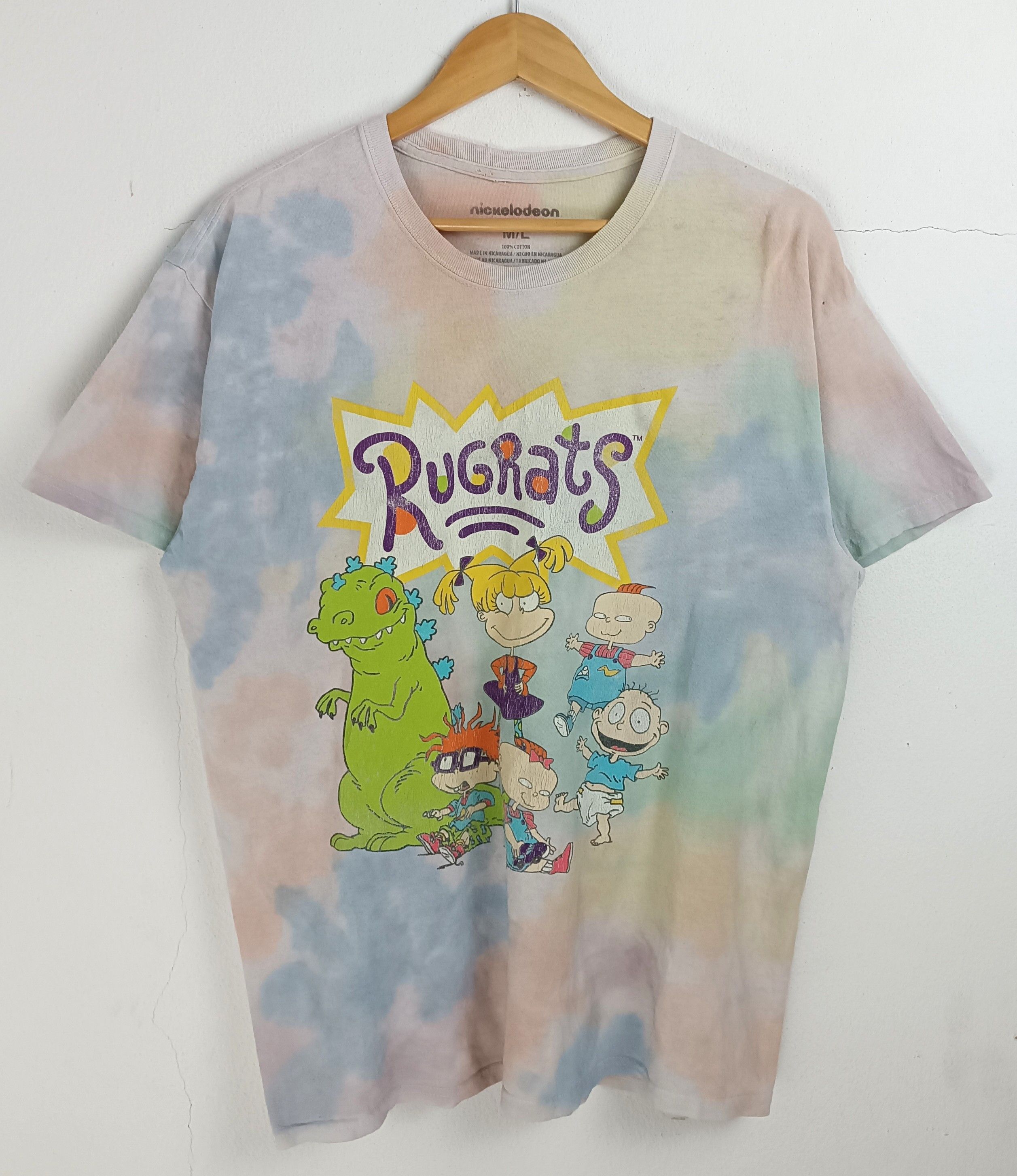 Nickelodeon THRASHED FADED RUGRATS NICKELODEON TIE DYE TEE Size US L / EU 52-54 / 3 - 3 Thumbnail