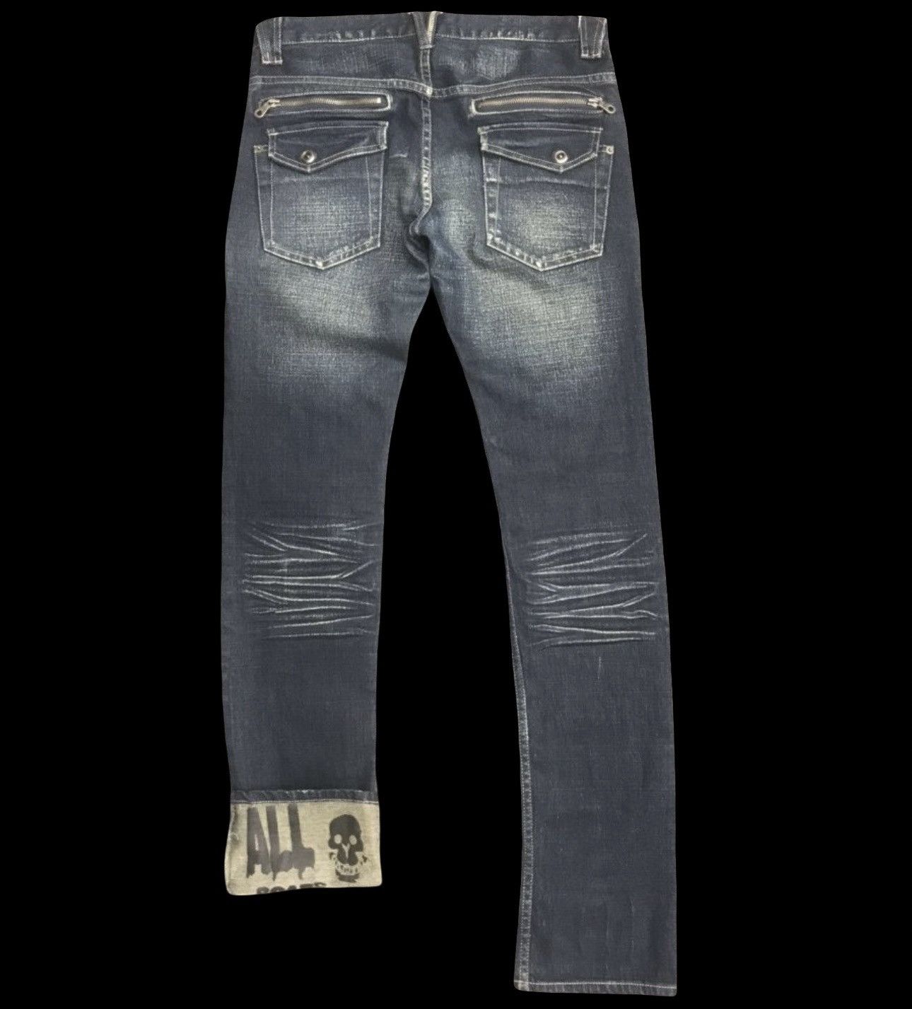 PPFM 💥Archival💥PPFM "ALL ROADS LEAD TO ROCK" Skinny Jeans F629 Size US 32 / EU 48 - 2 Thumbnail