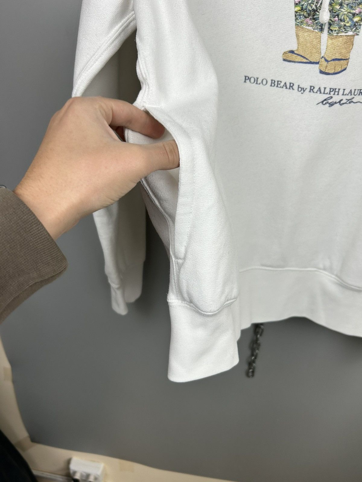 Vintage POLO BEAR by Ralph Lauren White Hoodie Sweatshirt Size US M / EU 48-50 / 2 - 8 Thumbnail