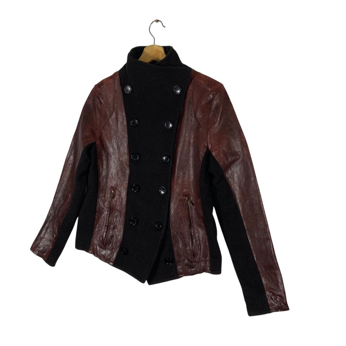Johnbull × Leather × Vintage Vintage Johnbull Simple Leather Jacket Button M Size Size US M / EU 48-50 / 2 - 2 Thumbnail